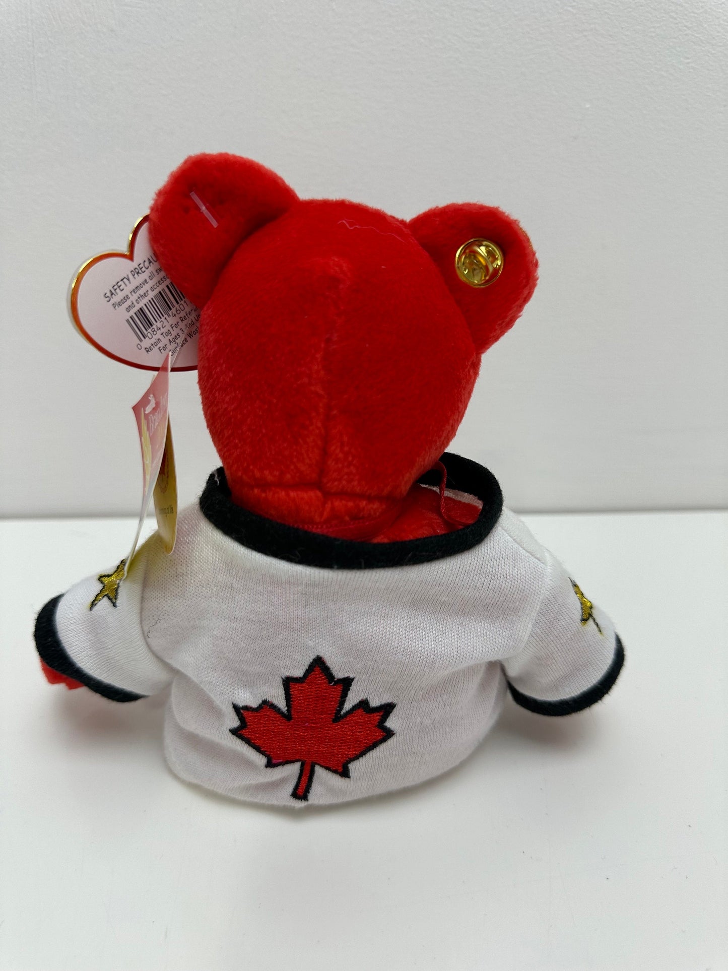 Ty Beanie Baby “Canada” the I Love Canada - Special Olympics Bear - White Shirt Version Numbered 326/1000 Made Worldwide! (8.5 inch)