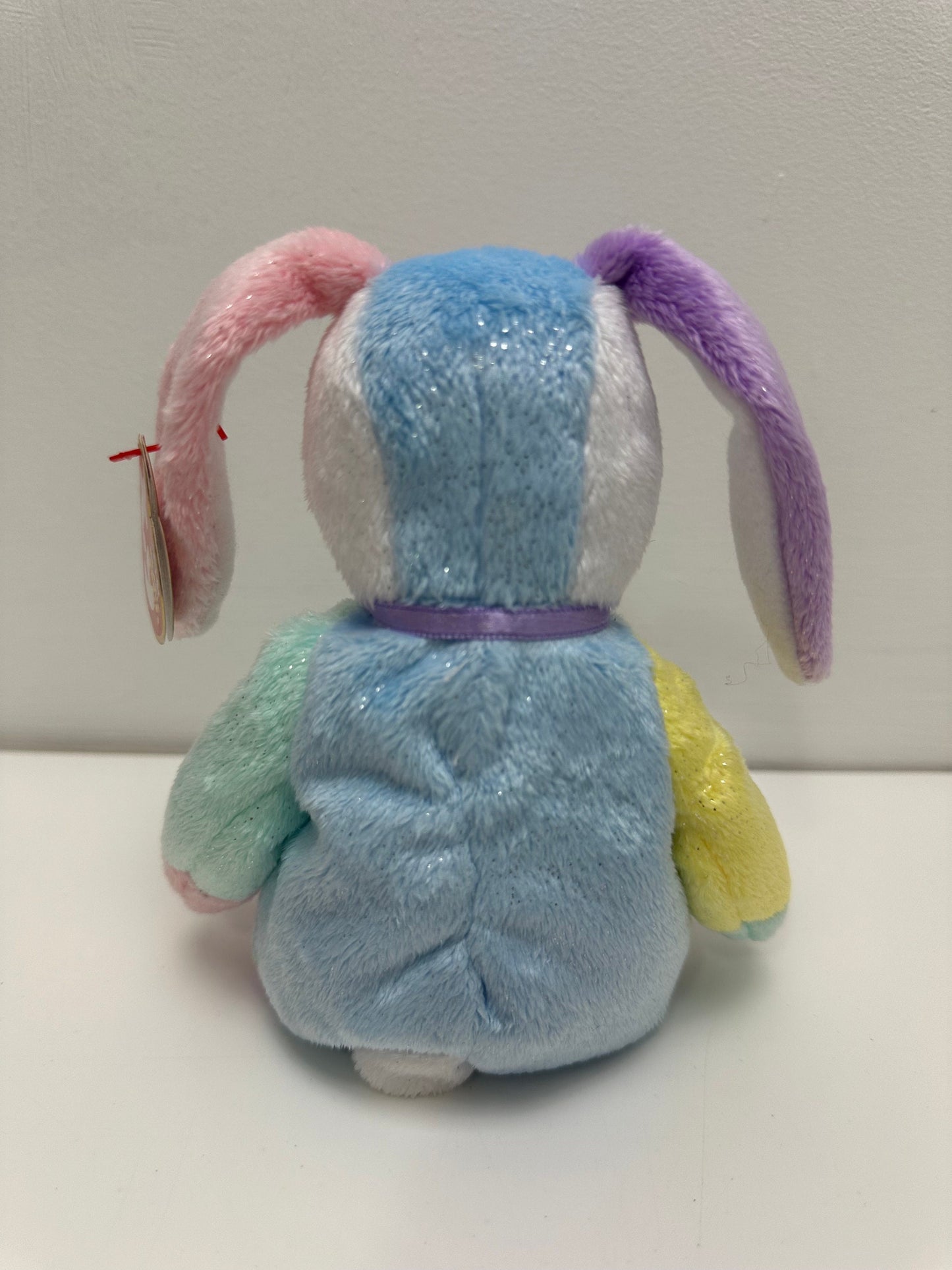 Ty Beanie Baby “Dippy” the Multi-coloured Bunny Rabbit - Blue Belly (8.5 inch)