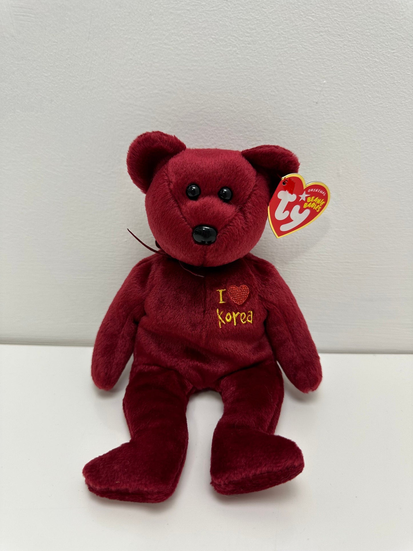 Ty Beanie Baby “Korea” the I love Korea Bear - Korea Exclusive (8.5 inch)