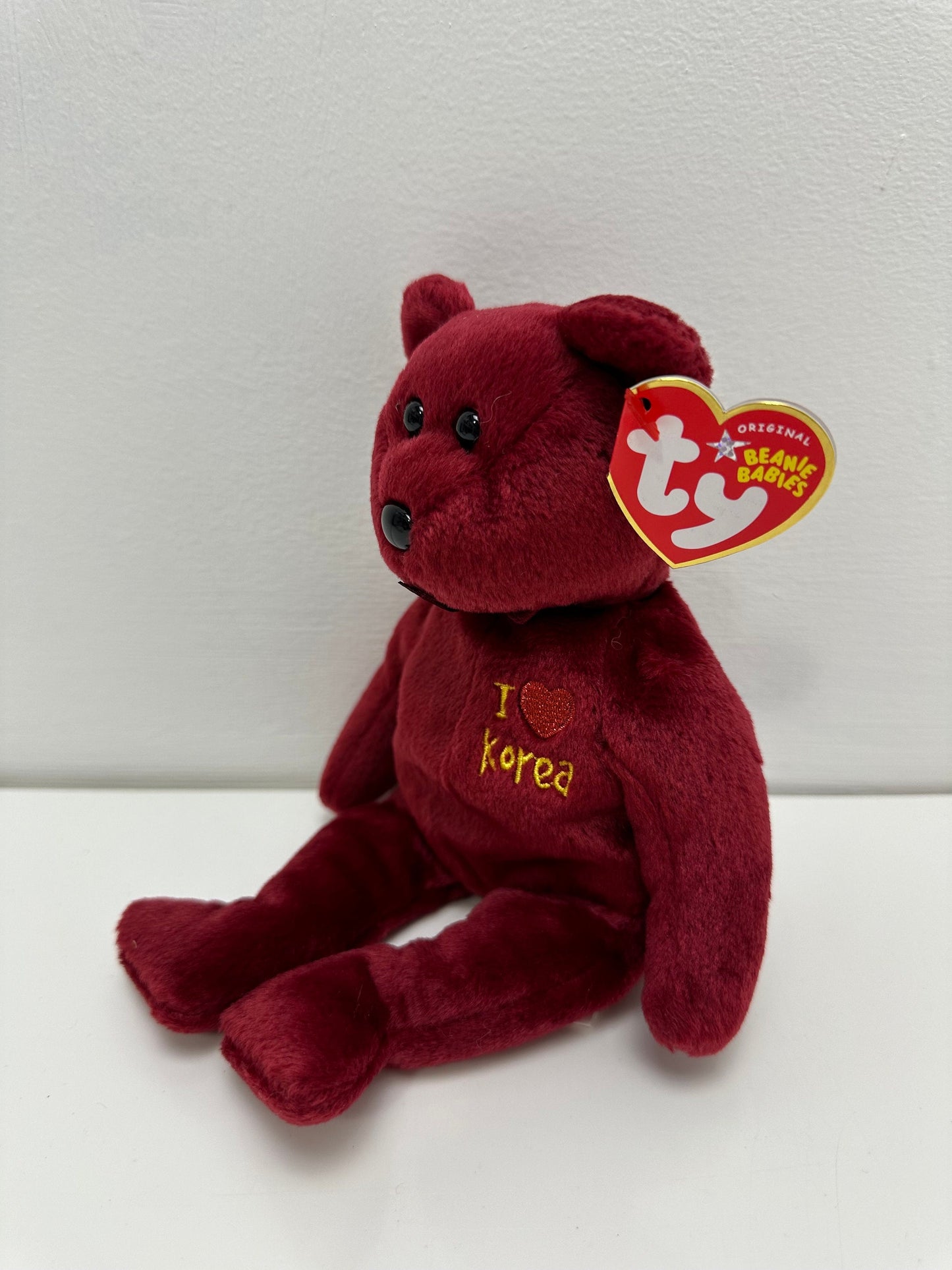 Ty Beanie Baby “Korea” the I love Korea Bear - Korea Exclusive (8.5 inch)