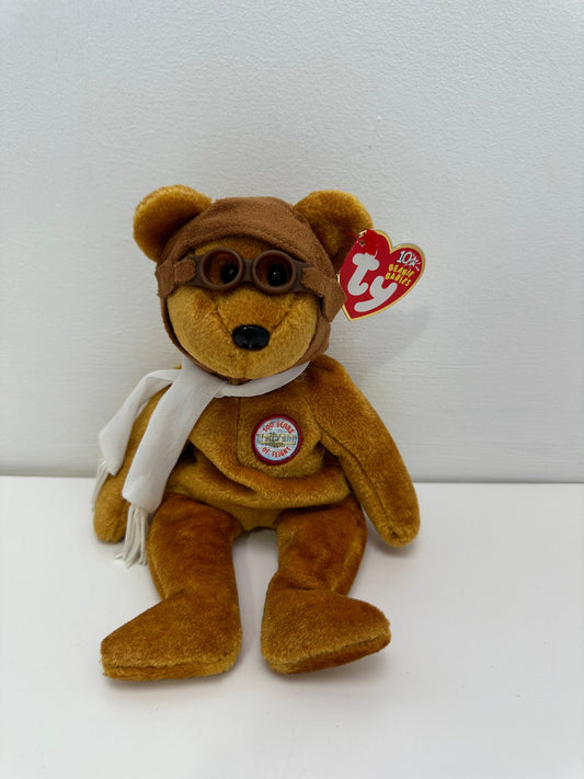 Ty Beanie Baby “Bearon” the Brown Bear - 100 years of flight (8.5 inch)