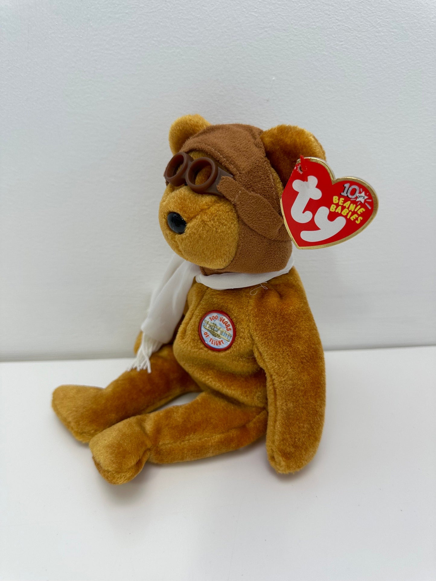 Ty Beanie Baby “Bearon” the Brown Bear - 100 years of flight (8.5 inch)