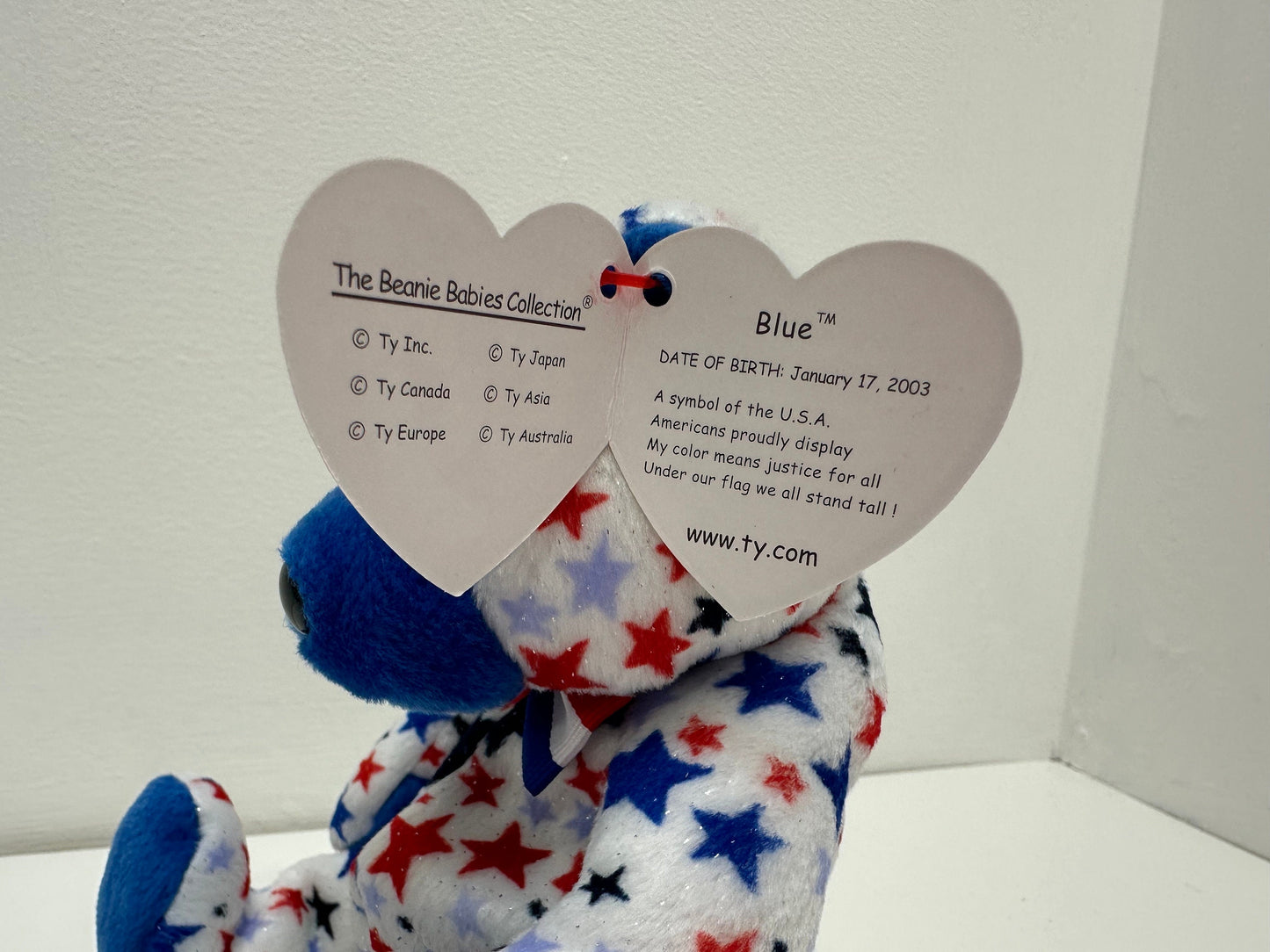 Ty Beanie Babies “Blue” the Patriotic USA American Bear (6.5 inch)