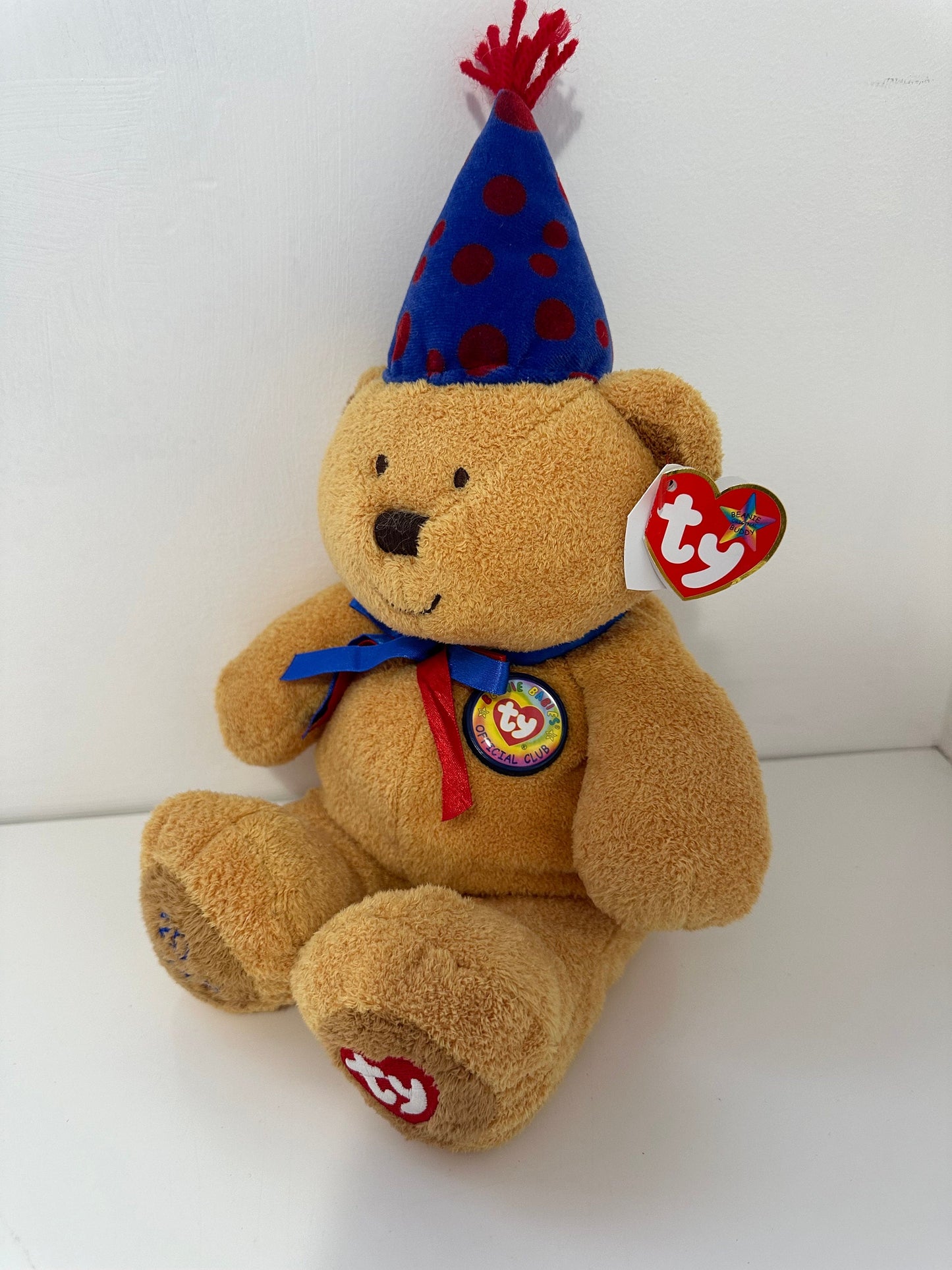 Ty Beanie Buddies “Laughter” the Birthday Bear (11 inch)