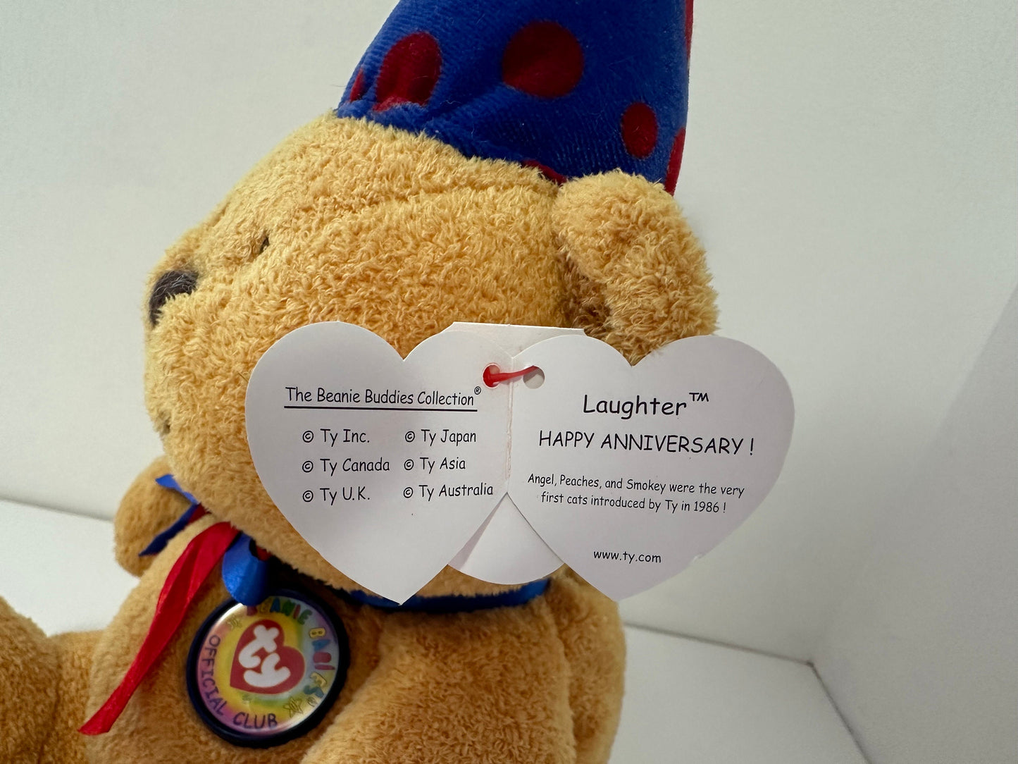 Ty Beanie Buddies “Laughter” the Birthday Bear (11 inch)