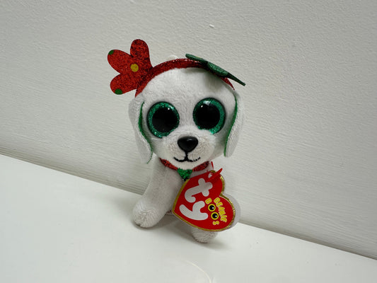 TY Key Clip Beanie Boo “Sugar” the Holiday Sog -  Plastic Keychain (4 inch)