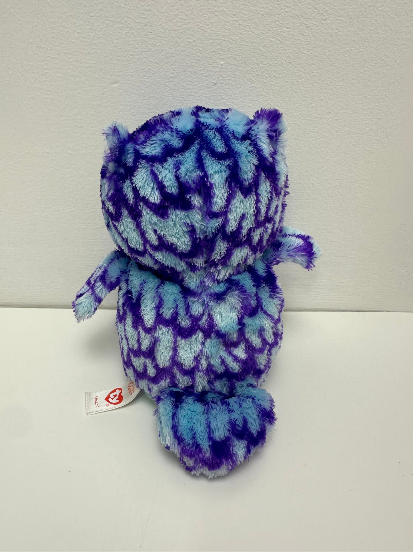 Ty Beanie Boo “Oscar” the Blue and Purple Owl - No Hang Tag (6 inch)