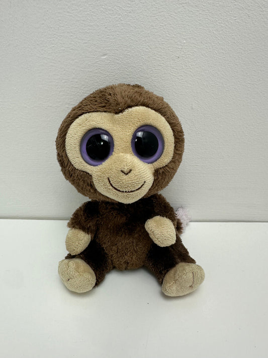 Ty Beanie Boo “Coconut” the Monkey Solid Eyes - No Hang Tag (6 inch)