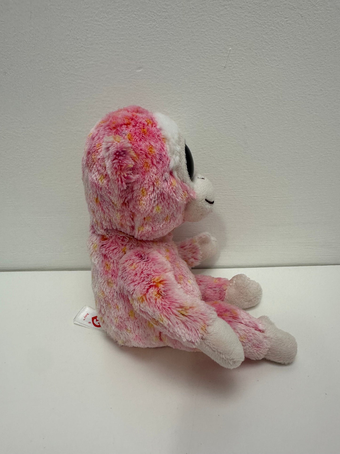 Ty Beanie Boo “Ruby” the Pink Monkey - No Hang Tag (6 inch)