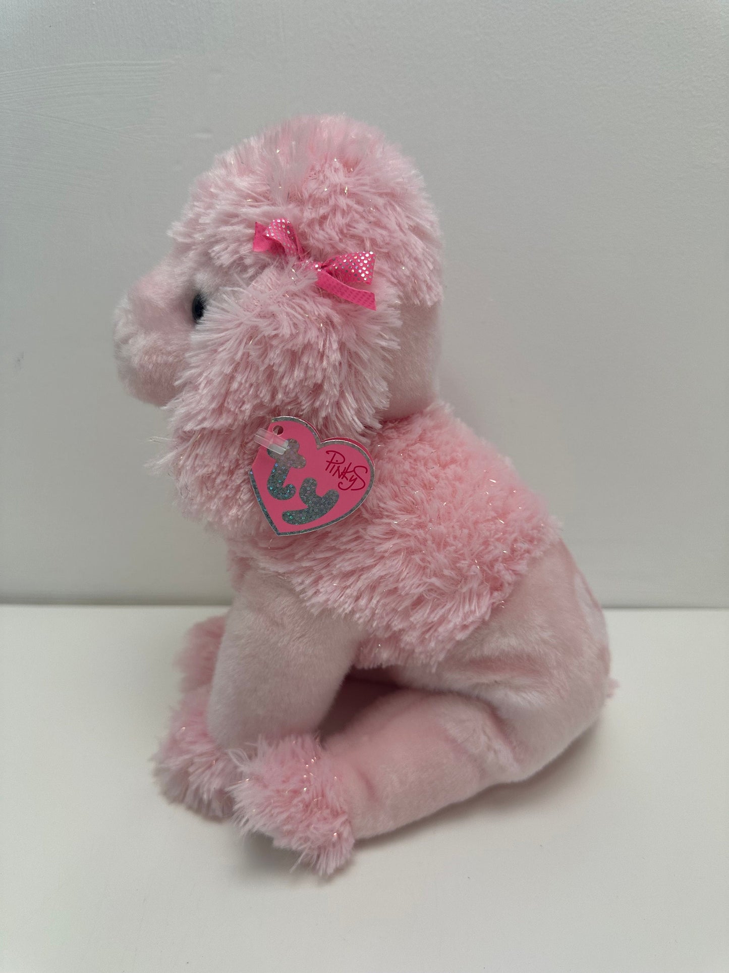 Ty Pinkys Collection “Pinky Poo” the Pink Poodle in Buddy Size! Rare! (12 inch)