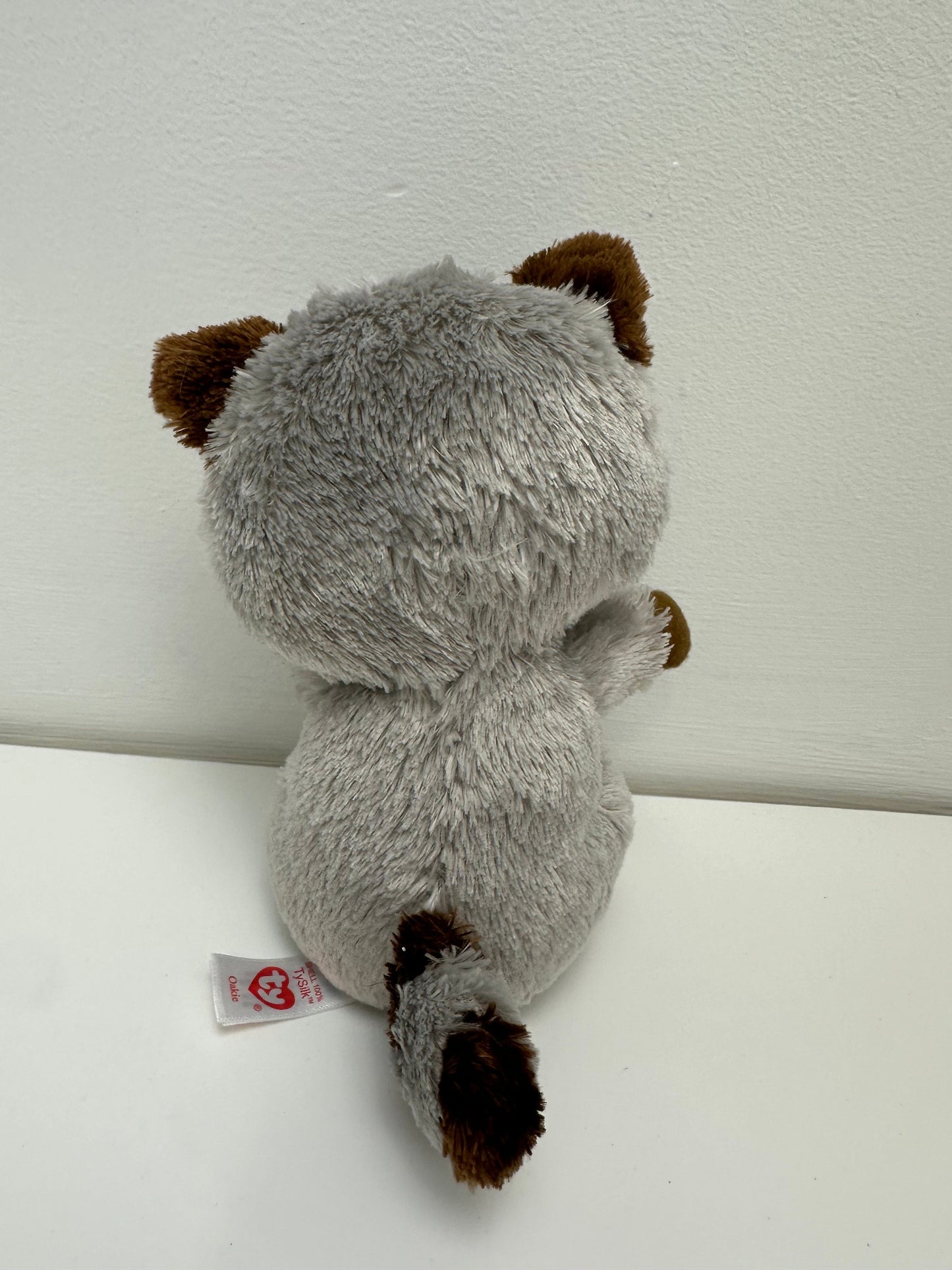 Ty Beanie Boo “Oakie” the Grey Racoon - No Hang Tag (6 inch)