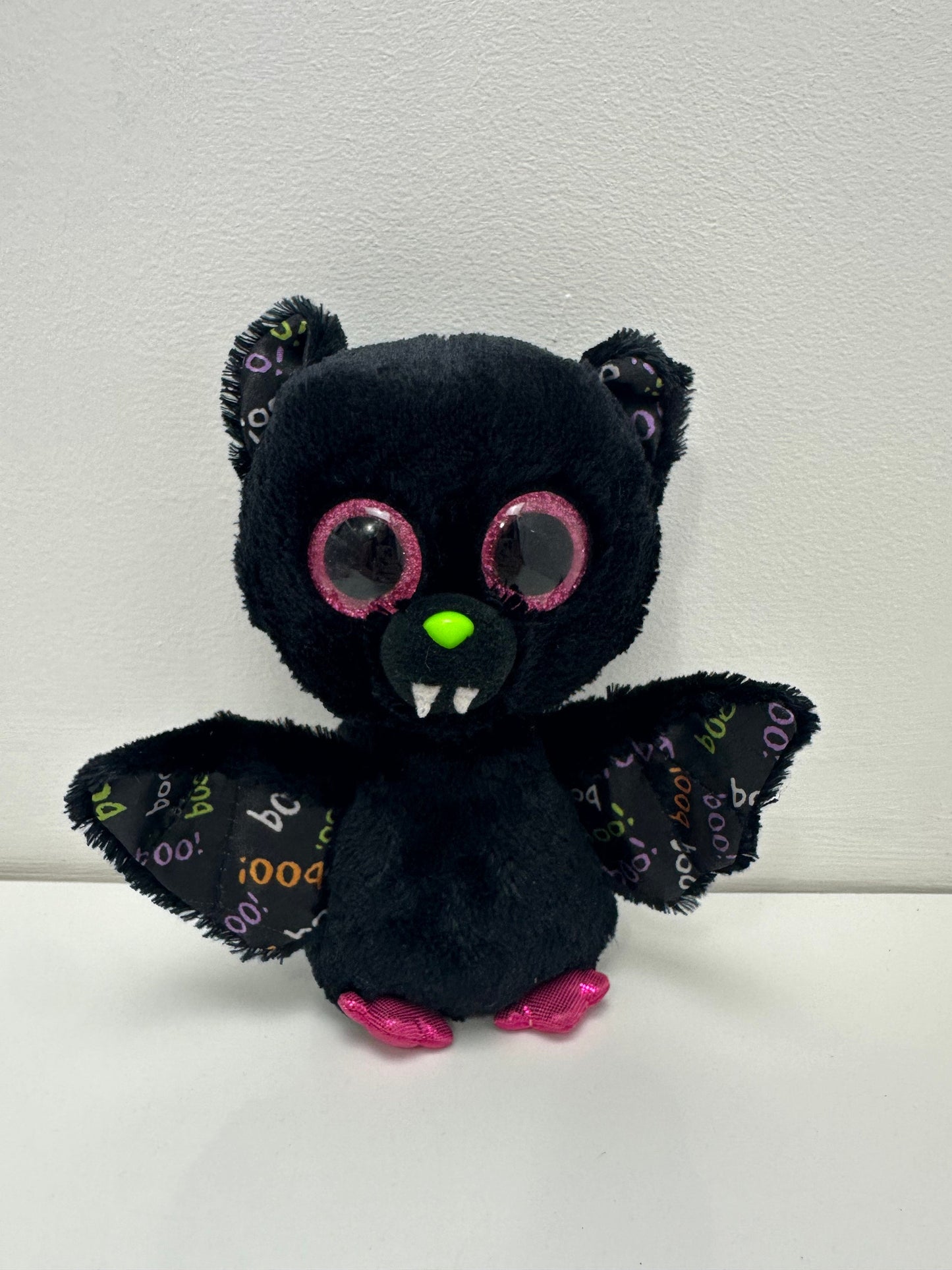 Ty Beanie Boo “Dart” the Bat with Pink Sparkly Eyes - No Hang Tag (6 inch)