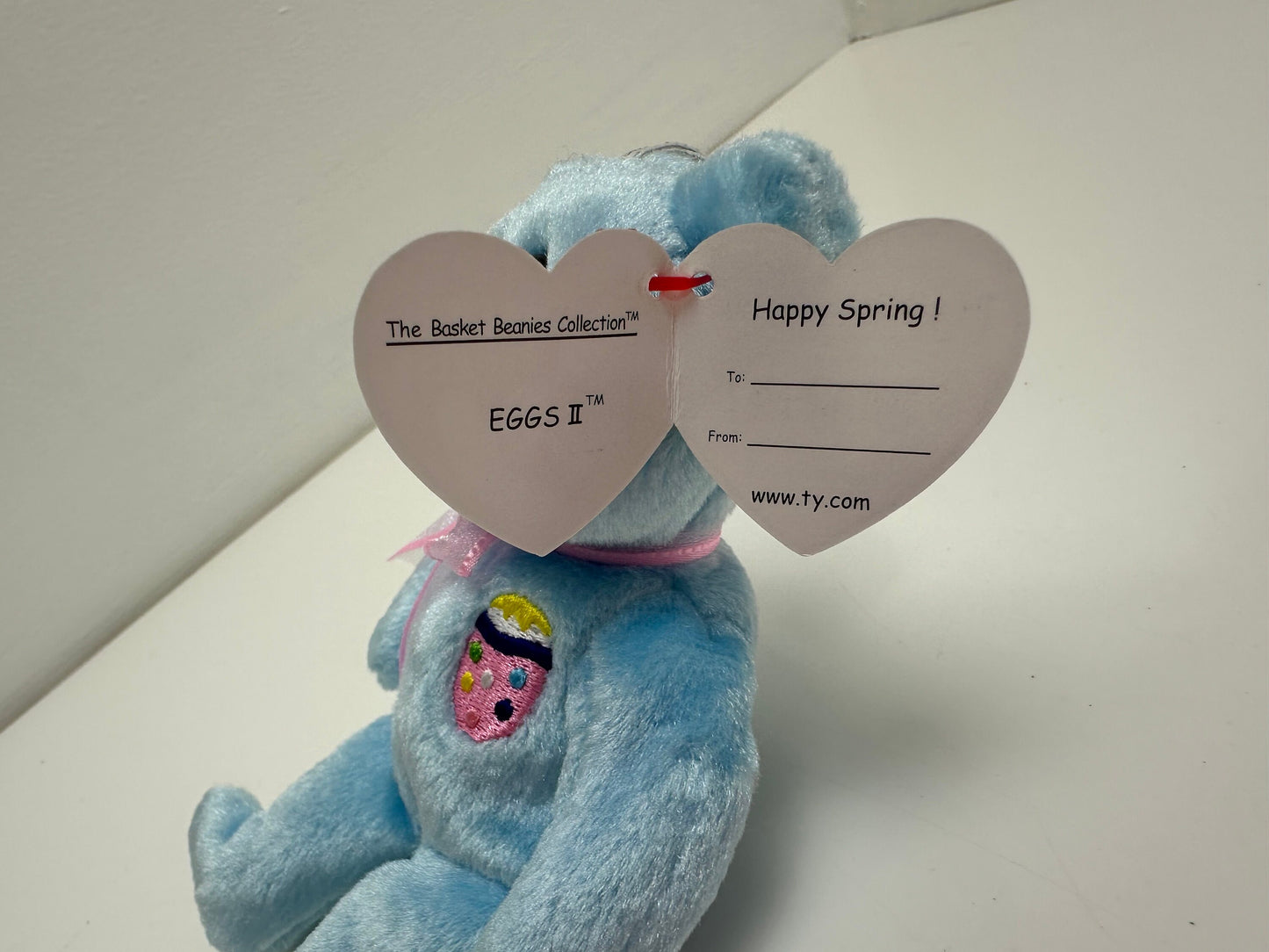 Ty Basket Beanies “Eggs II” the Blue Easter Egg Bear! Perfect for Easter Decorations (4 inch)