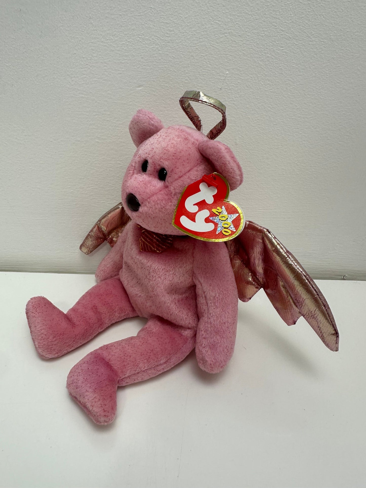 Ty Beanie Baby “Halo 2” the Angel Bear - Hand Dyed PINK! (8.5 inch)