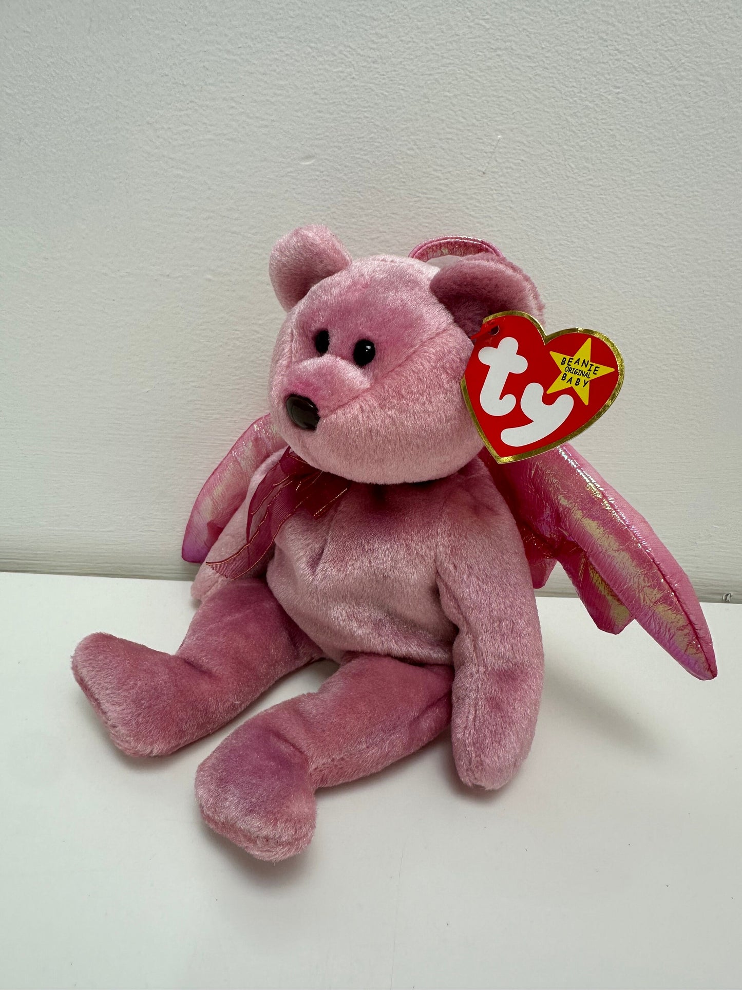 Ty Beanie Baby “Halo” the Angel Bear - Hand Dyed PINK! (8.5 inch)