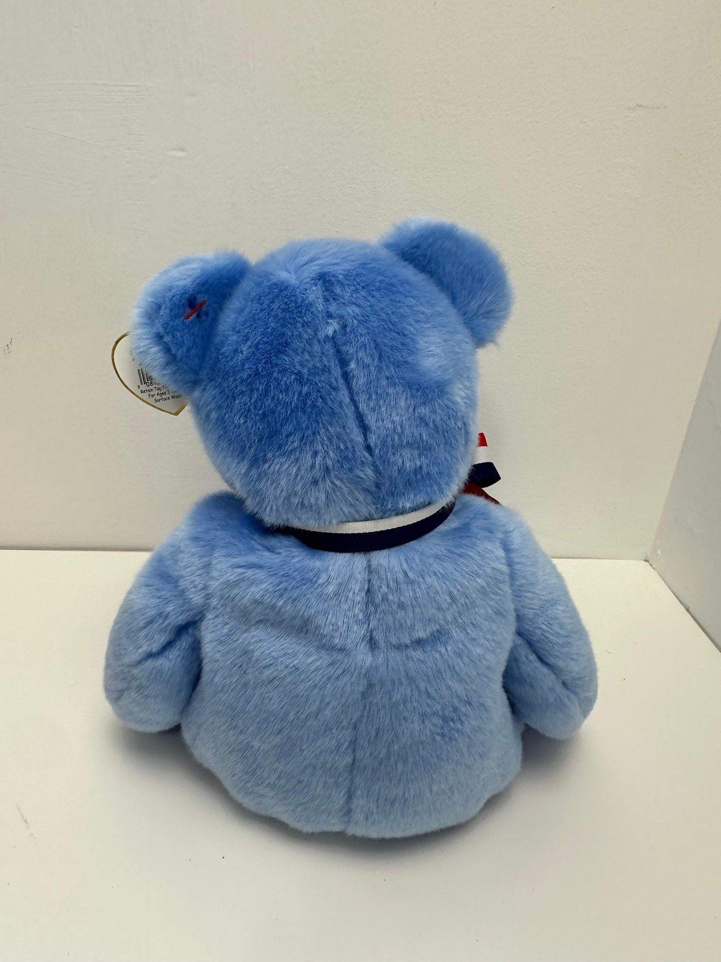 Ty Beanie Buddy “America” Blue Patriotic Bear (14 inch)