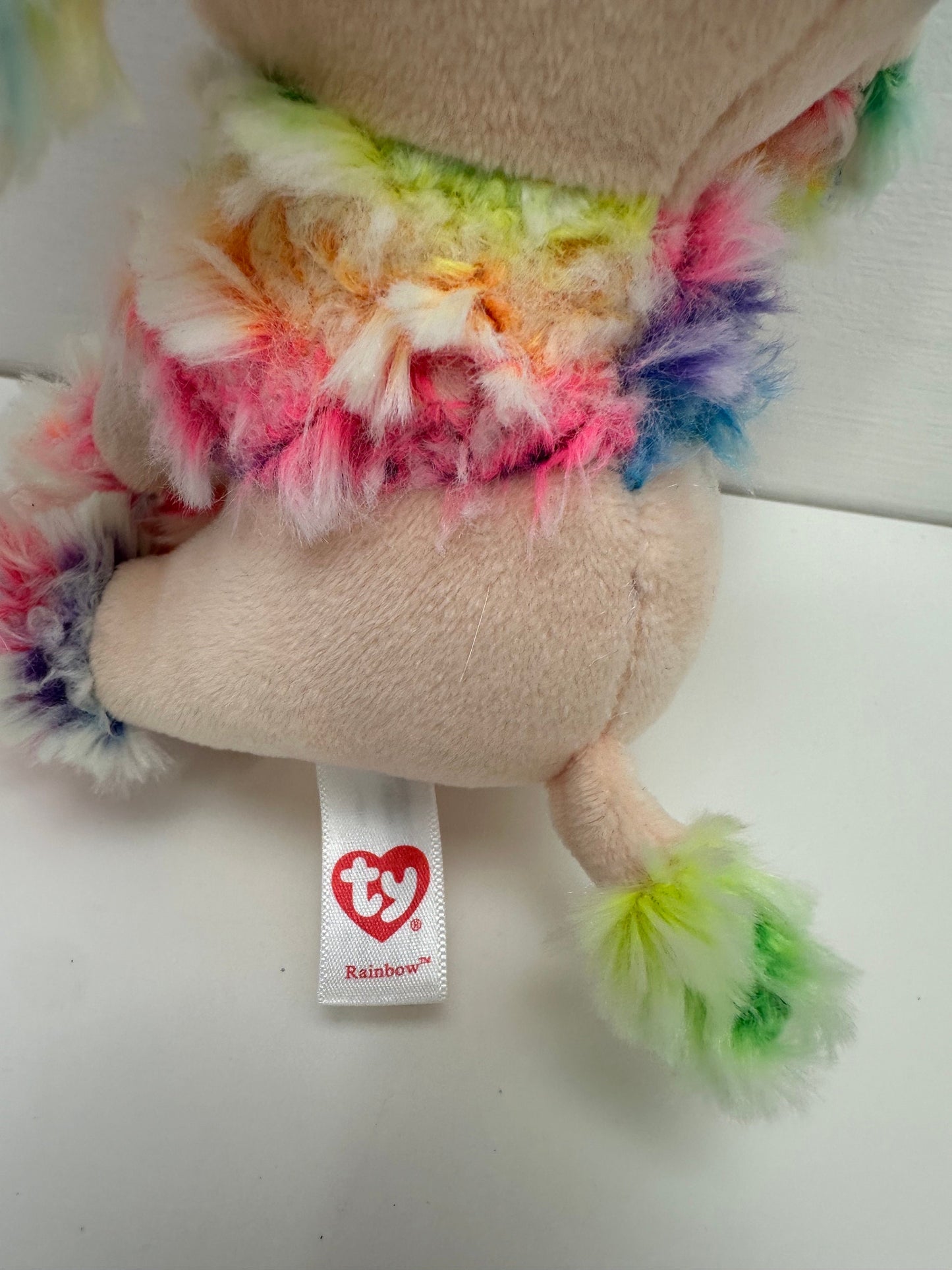 Ty Beanie Boo “Rainbow” the Rainbow Poodle - No Hang Tag (6 inch)