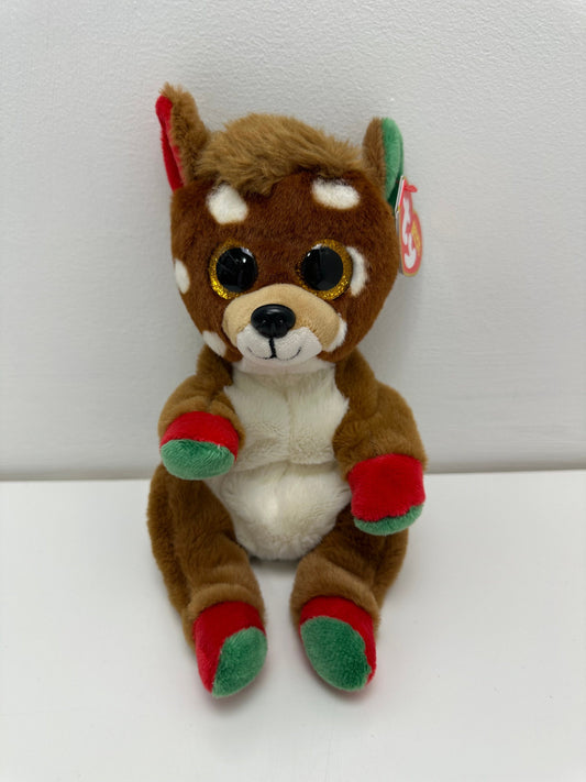 Ty Beanie Baby “Juno” the Holiday Reindeer - Non Mint Tag! (8 inch)