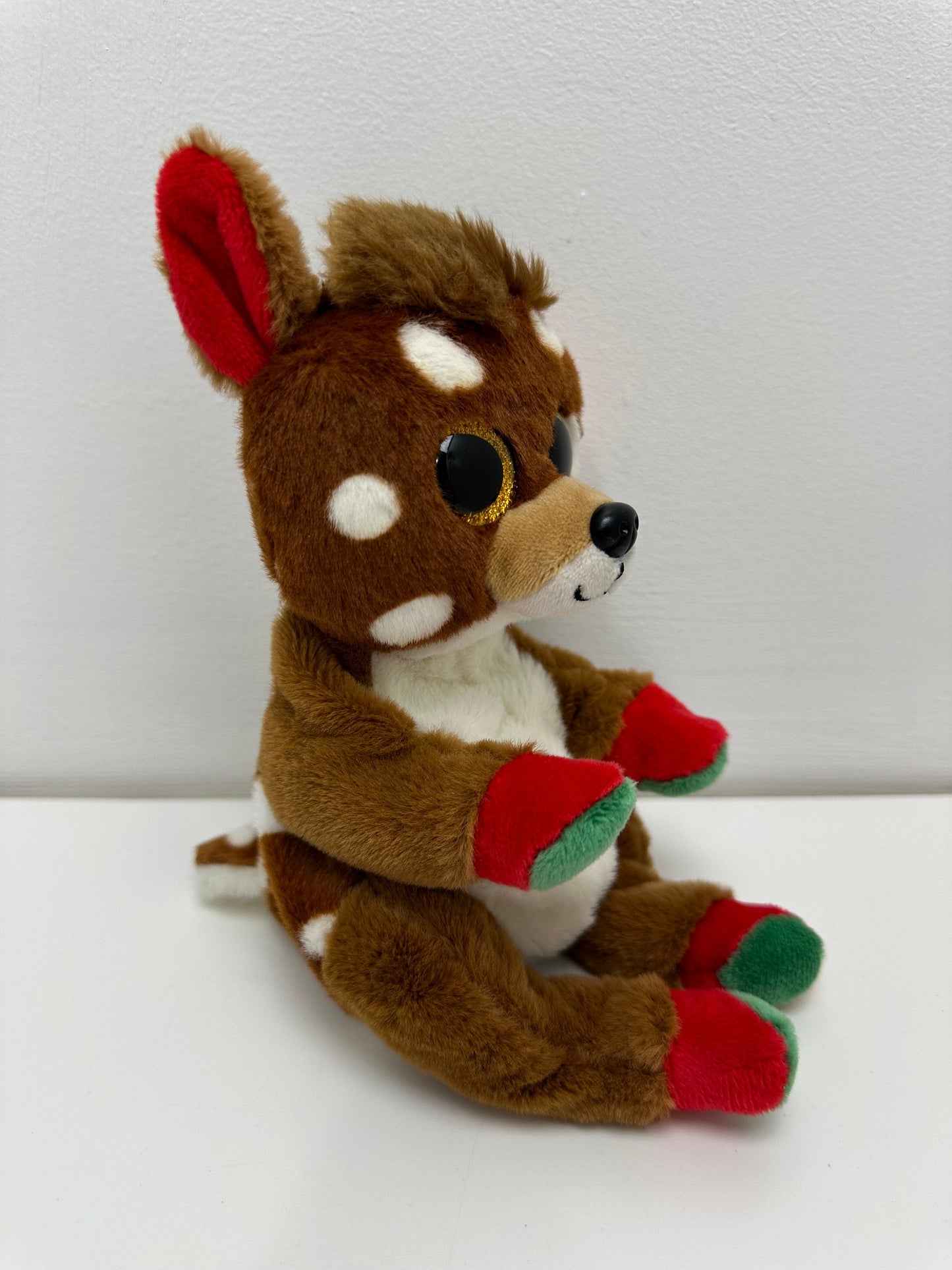 Ty Beanie Baby “Juno” the Holiday Reindeer - Non Mint Tag! (8 inch)