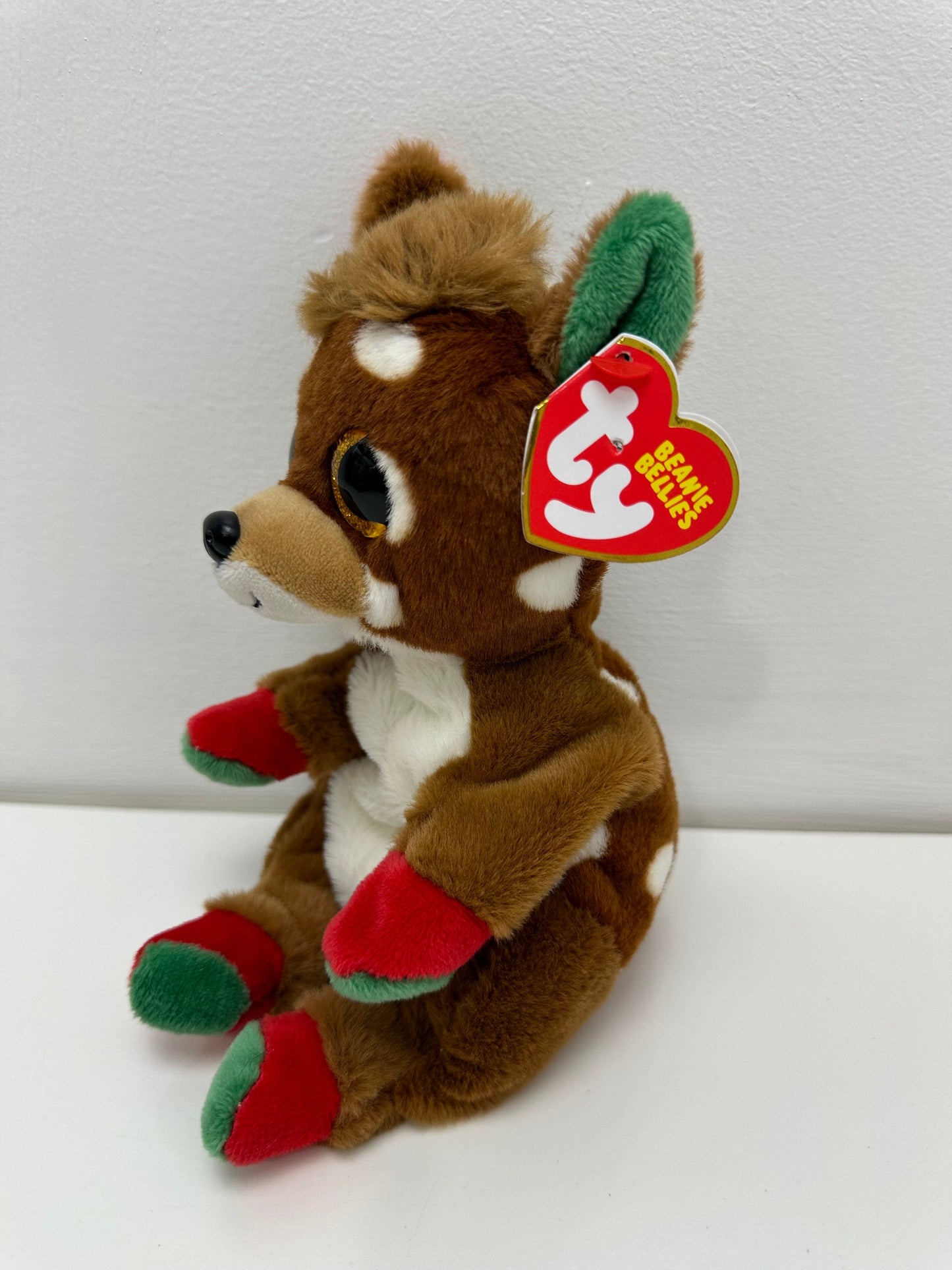 Ty Beanie Baby “Juno” the Holiday Reindeer - Non Mint Tag! (8 inch)