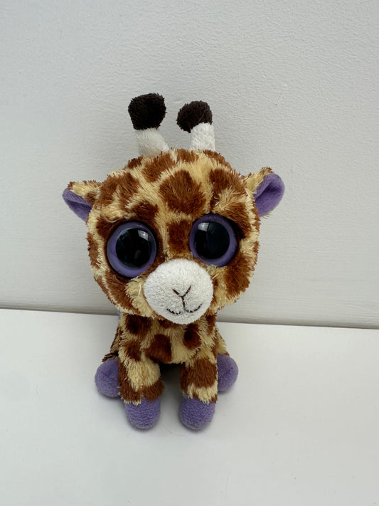 Ty Beanie Boo “Safari” the Giraffe - Solid Eyes - No Hang Tag  *Rare* (6 inch)