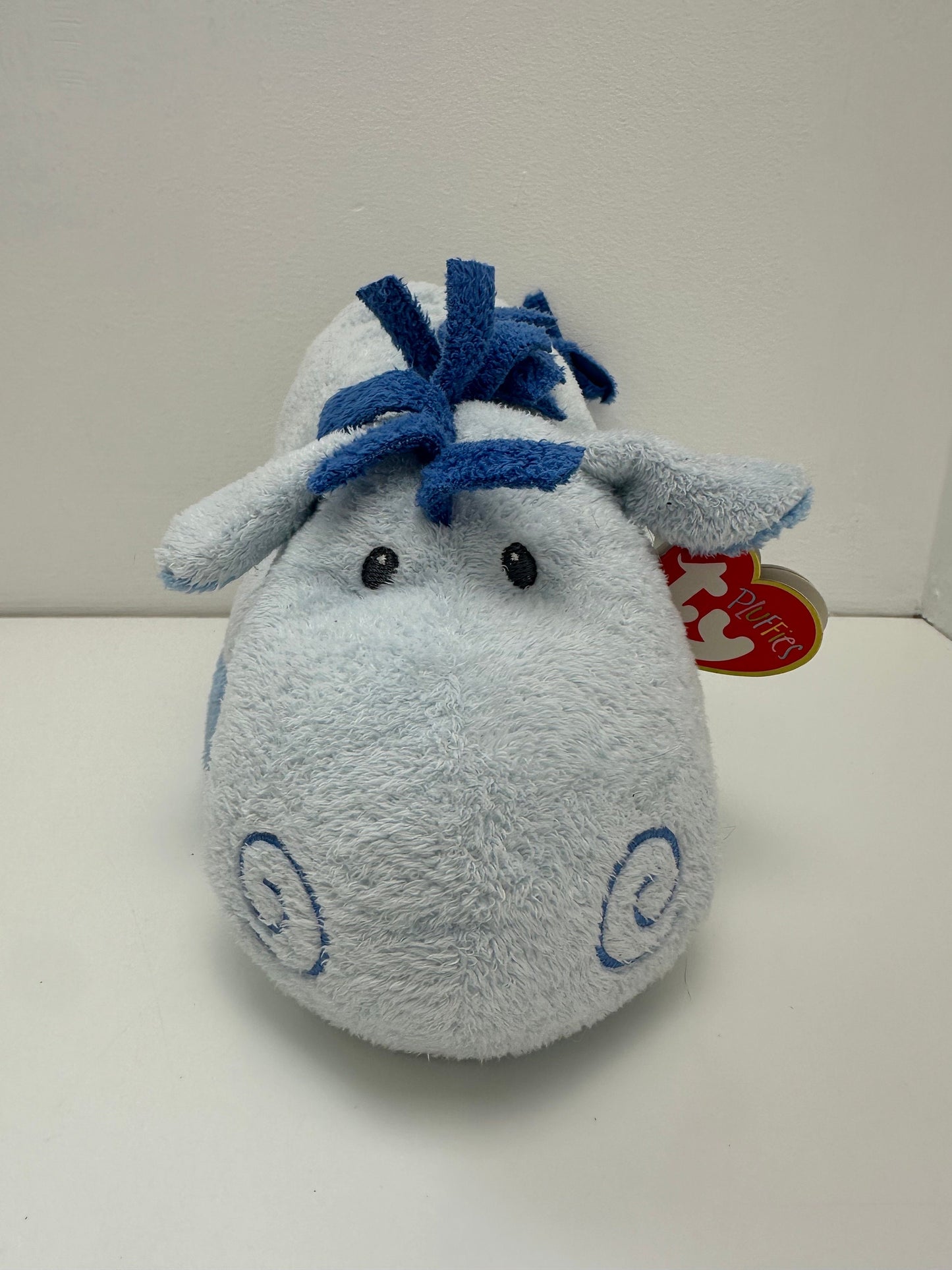 Ty Pluffies Line “Whinny” the Adorable Blue Horse! (8 inch)