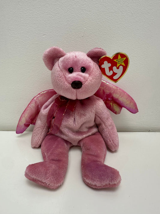 Ty Beanie Baby “Halo” the Angel Bear - Hand Dyed PINK! (8.5 inch)