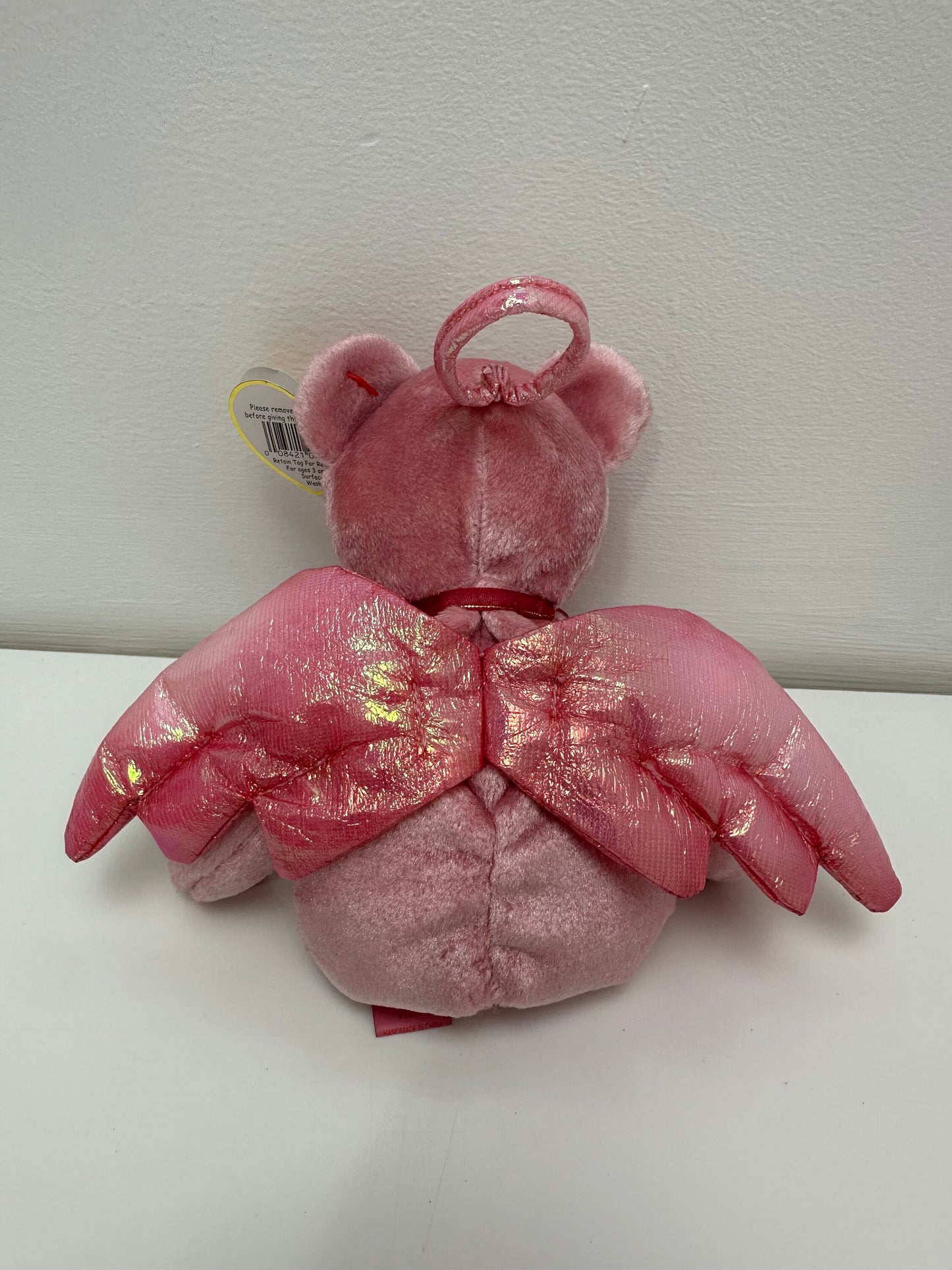 Ty Beanie Baby “Halo” the Angel Bear - Hand Dyed PINK! (8.5 inch)