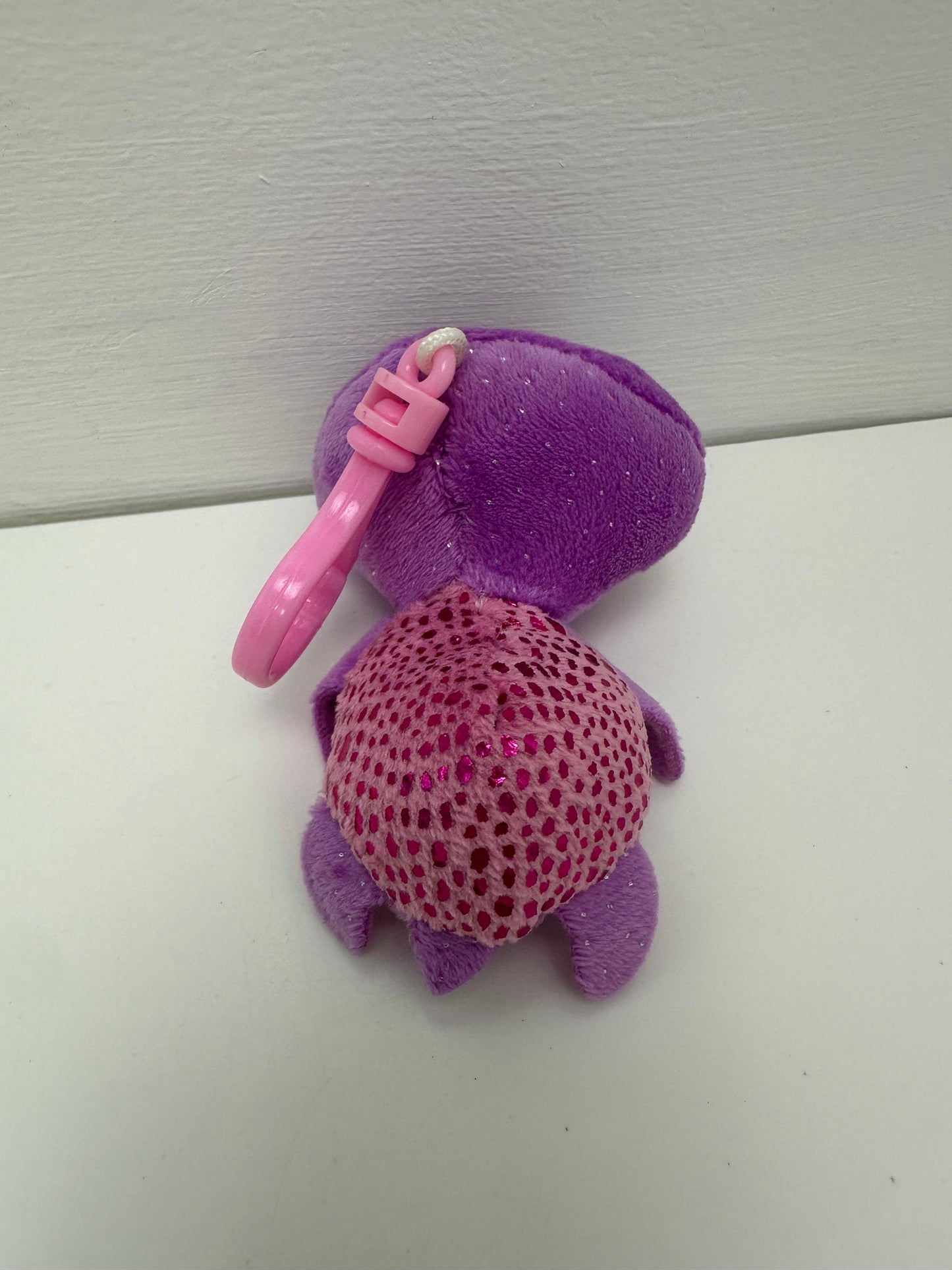 TY Beanie Boo Key Clip “Slow Poke” the Purple Turtle - No Tags *Small* (4 inch)