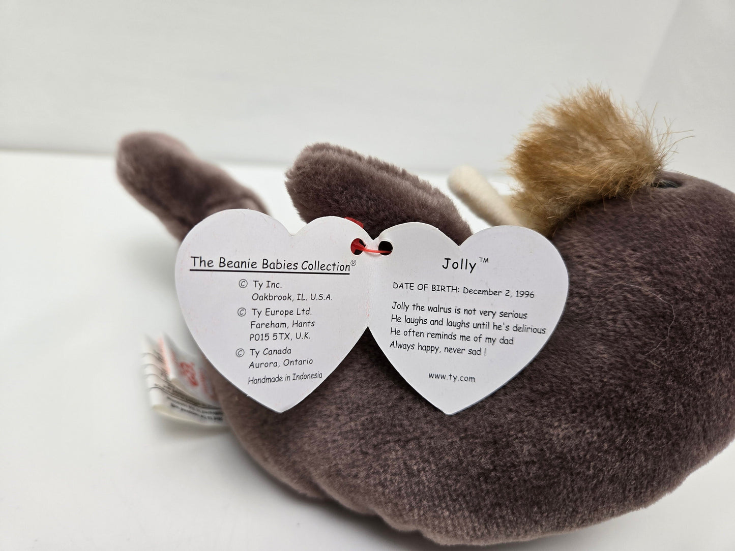 Ty Beanie Baby “Jolly” the Walrus Handmade in Indonesia with Canadian Tush Tag! (9 inch)