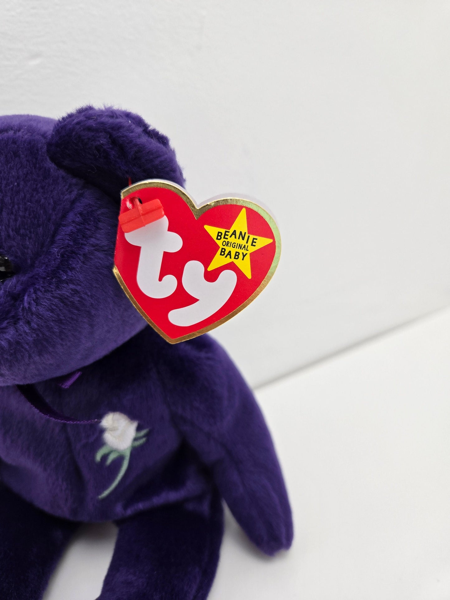 Ty Beanie Baby “Princess” the Dark Purple Princess Diana Bear (8.5 inch)