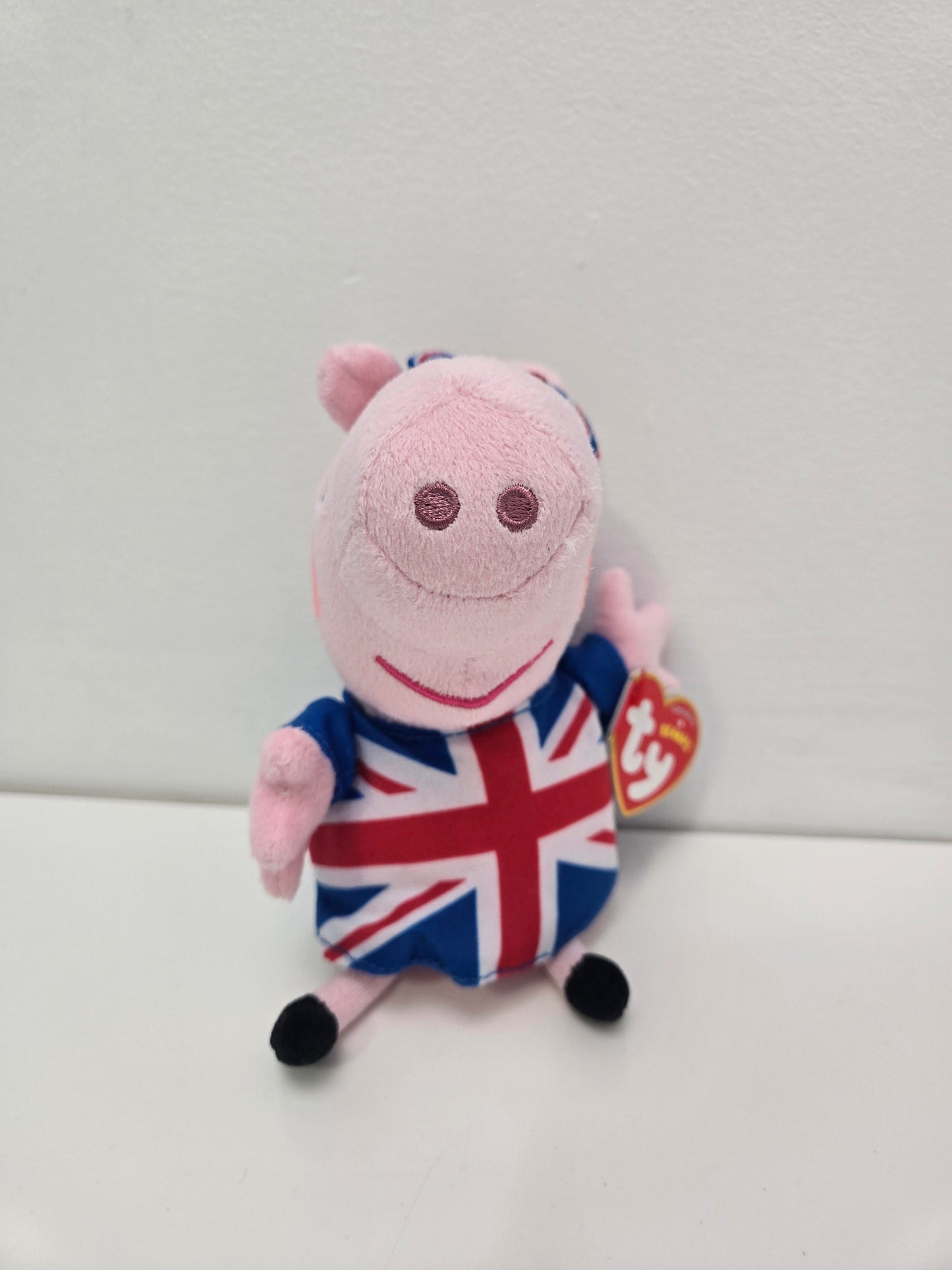 Ty Beanie Baby “Union Jack Peppa” - From the Children’s Show Peppa Pig UK Exclusive (7 inch)