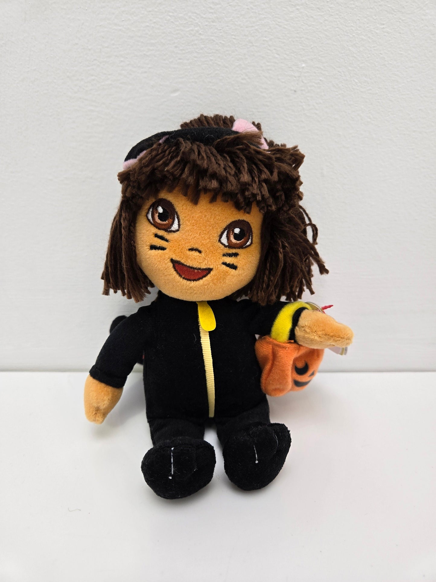 Ty Beanie Baby “Dora” the Dora the Explorer Doll ! Halloween Edition - Cat Costume! (7.5 inch)