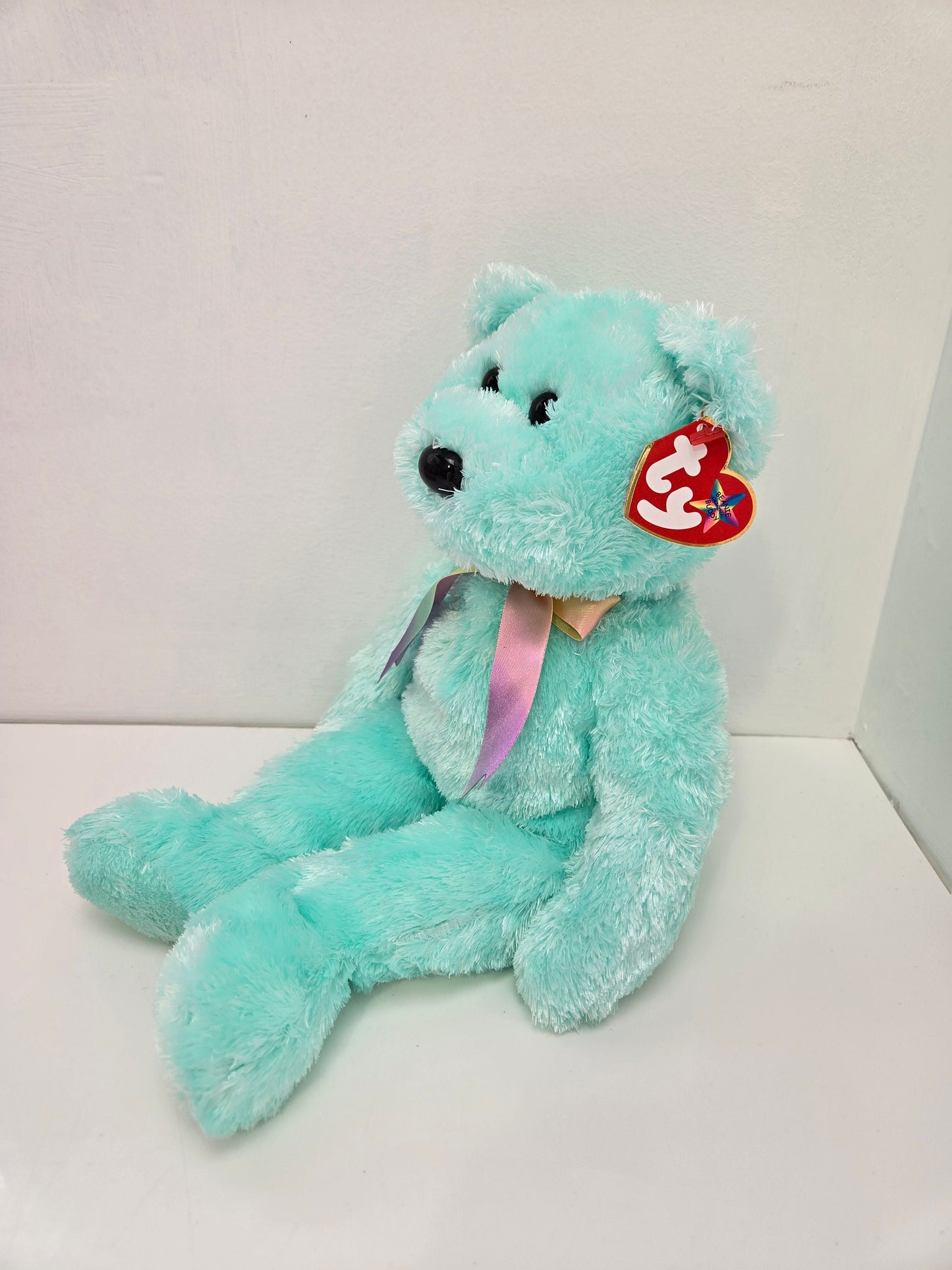 Ty Beanie Buddy “Sherbet” the Bear Aqua Version! (13.5 inch)