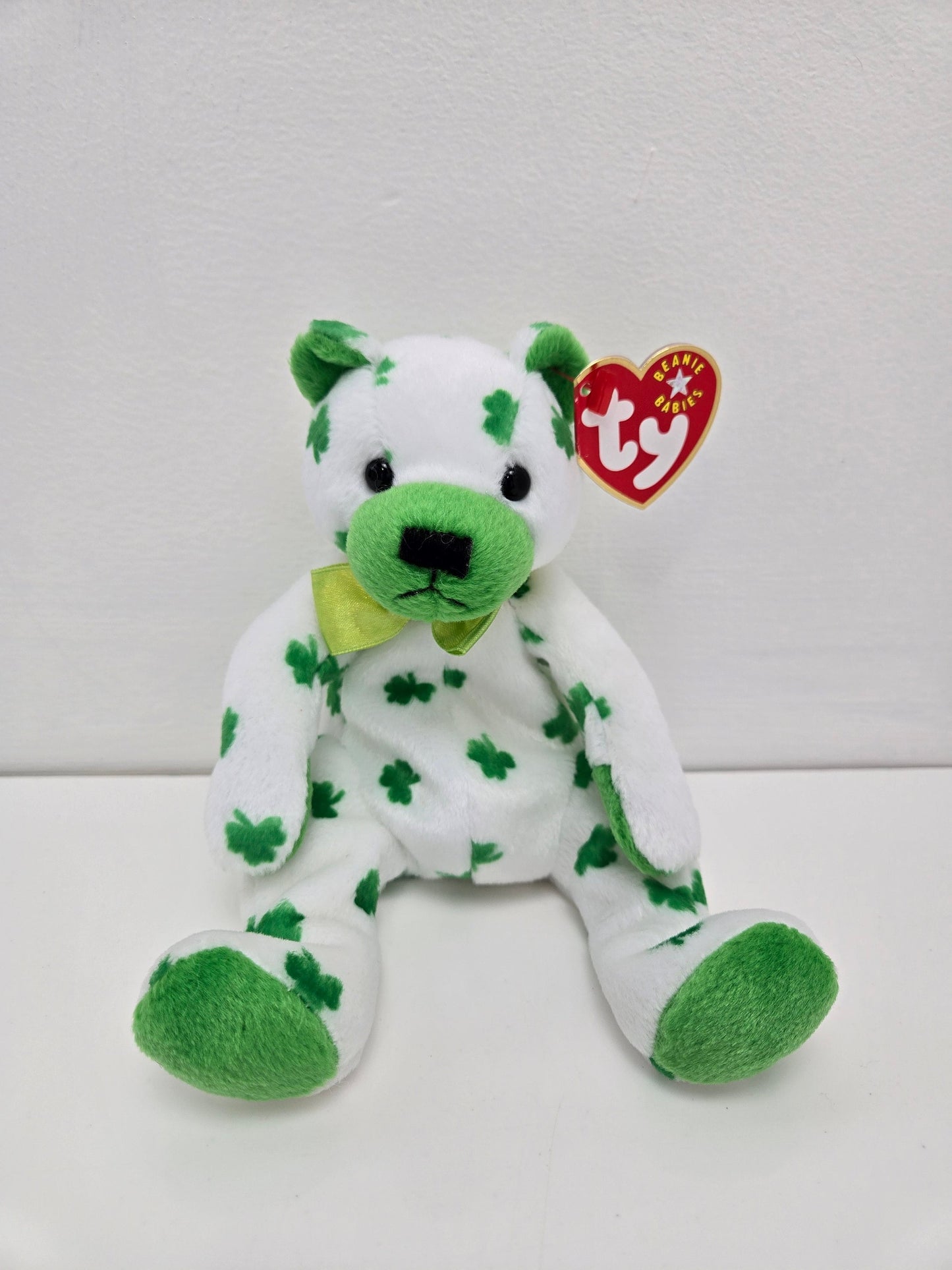 Ty Beanie Baby St. Patricks Day Bear “Clover” (7.5 inch)