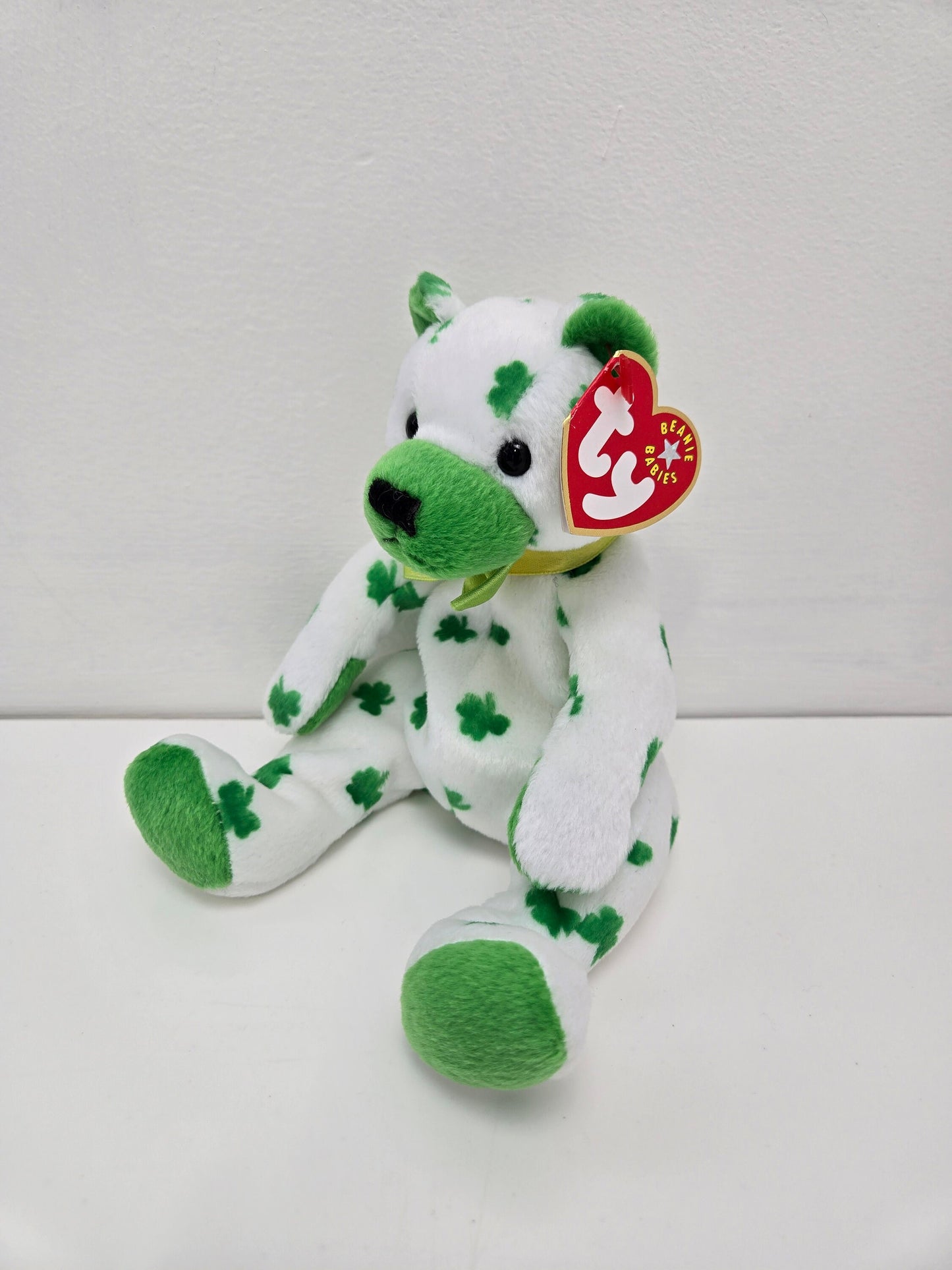 Ty Beanie Baby St. Patricks Day Bear “Clover” (7.5 inch)