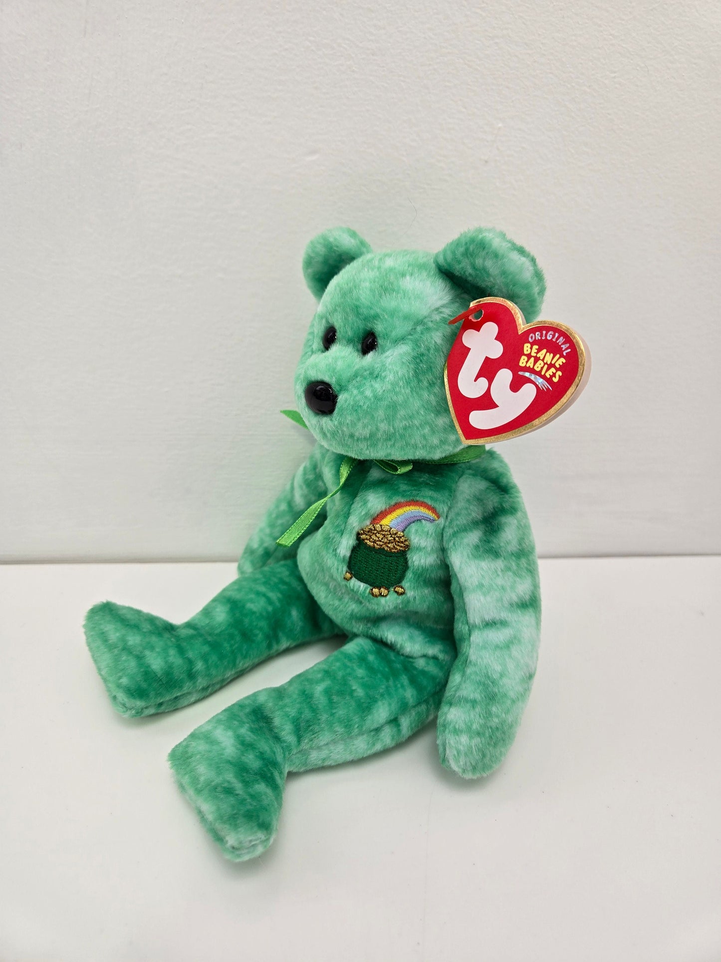 Ty Beanie Baby “Killarney” the St Patrick’s Day Bear - Pot of Gold Embroidered on Chest (8.5 inch)