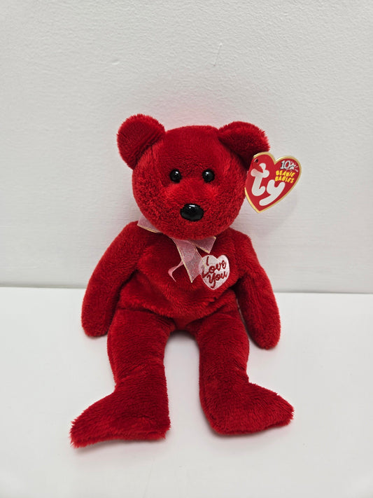 Ty Beanie Baby “Secret” the I Love You Red Bear! (8.5 inch)