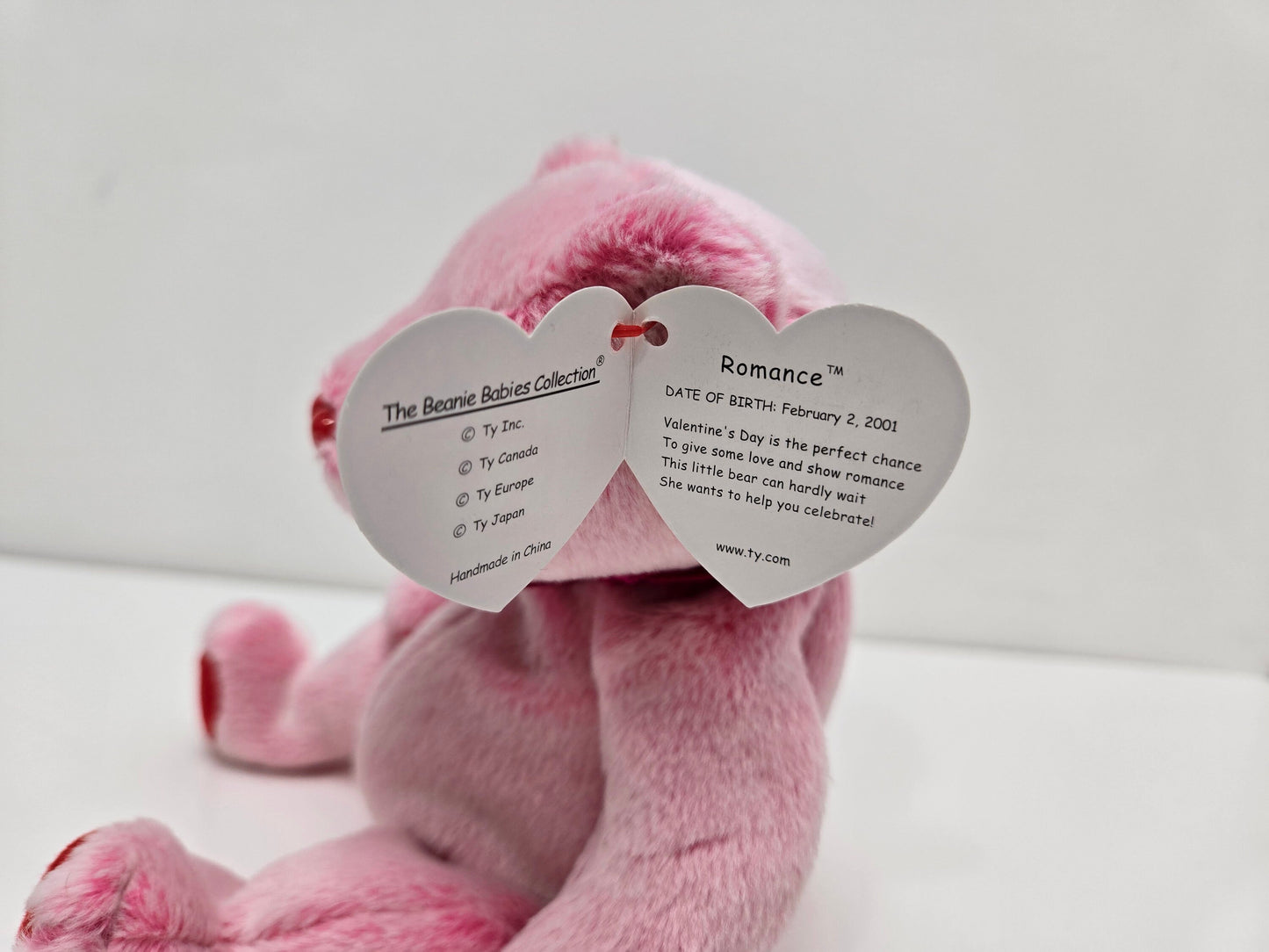 Ty Beanie Baby “Romance” the Pink Bear  ( 7 Inch)