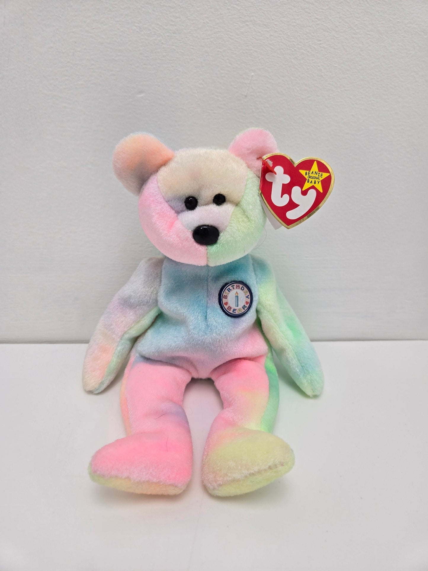 Ty Beanie Baby “B.B. Bear” the Tie-Dye Birthday Bear  (8.5 inch)