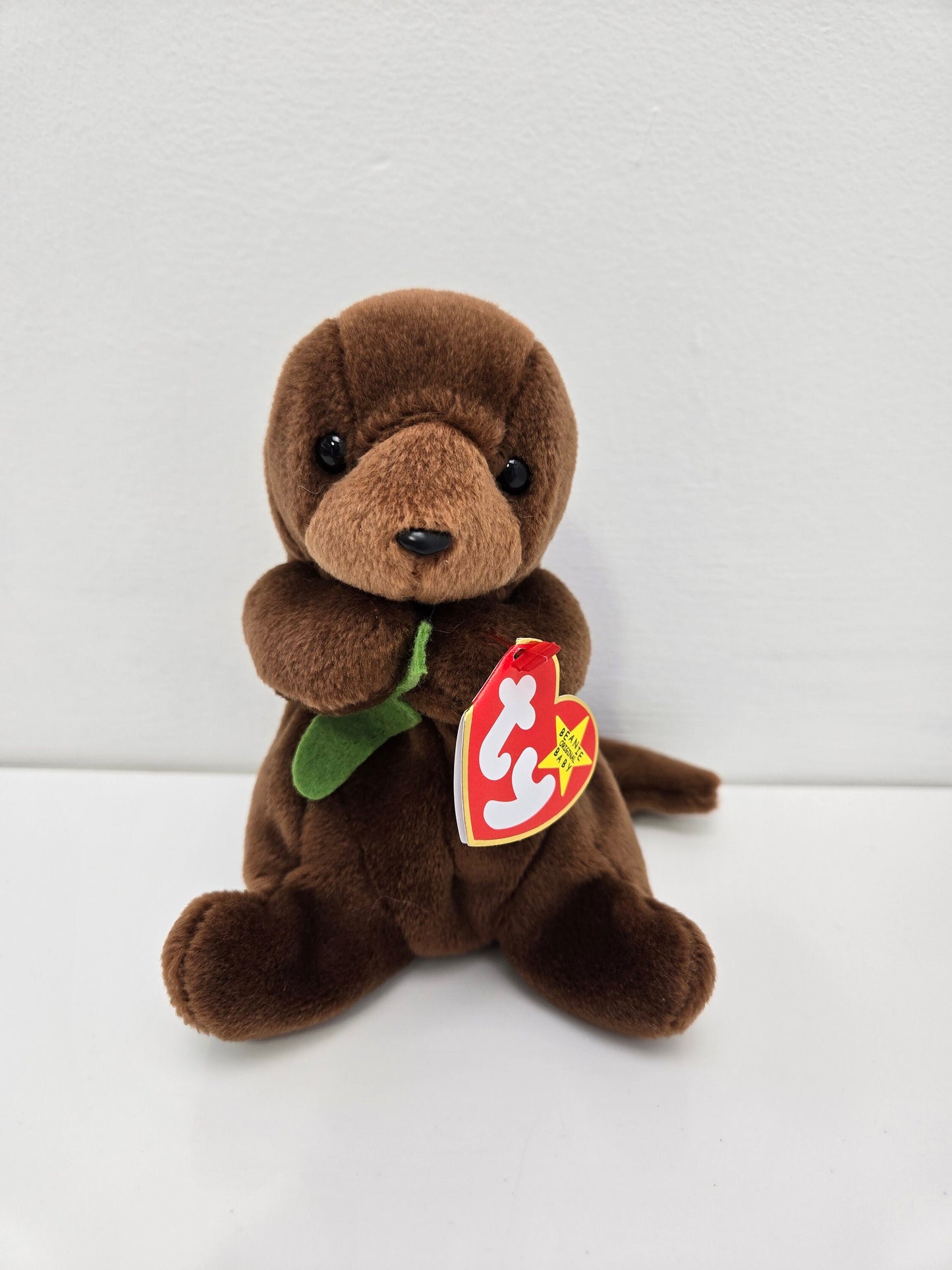 Ty Beanie Baby “Seaweed” the Sea Otter - Handmade in Indonesia with Canadian Tush *Rare Version*(9.5 inch)