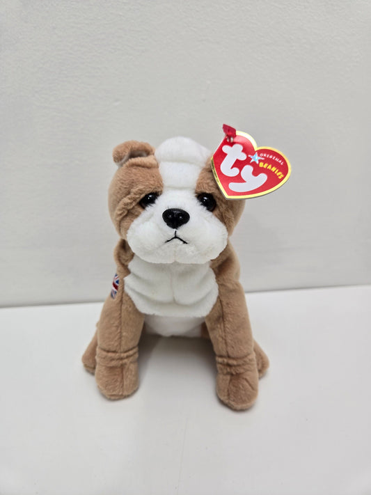 Ty Beanie Baby “Fearless” the *UK Exclusive* English Bulldog! Rare! (7 inch)