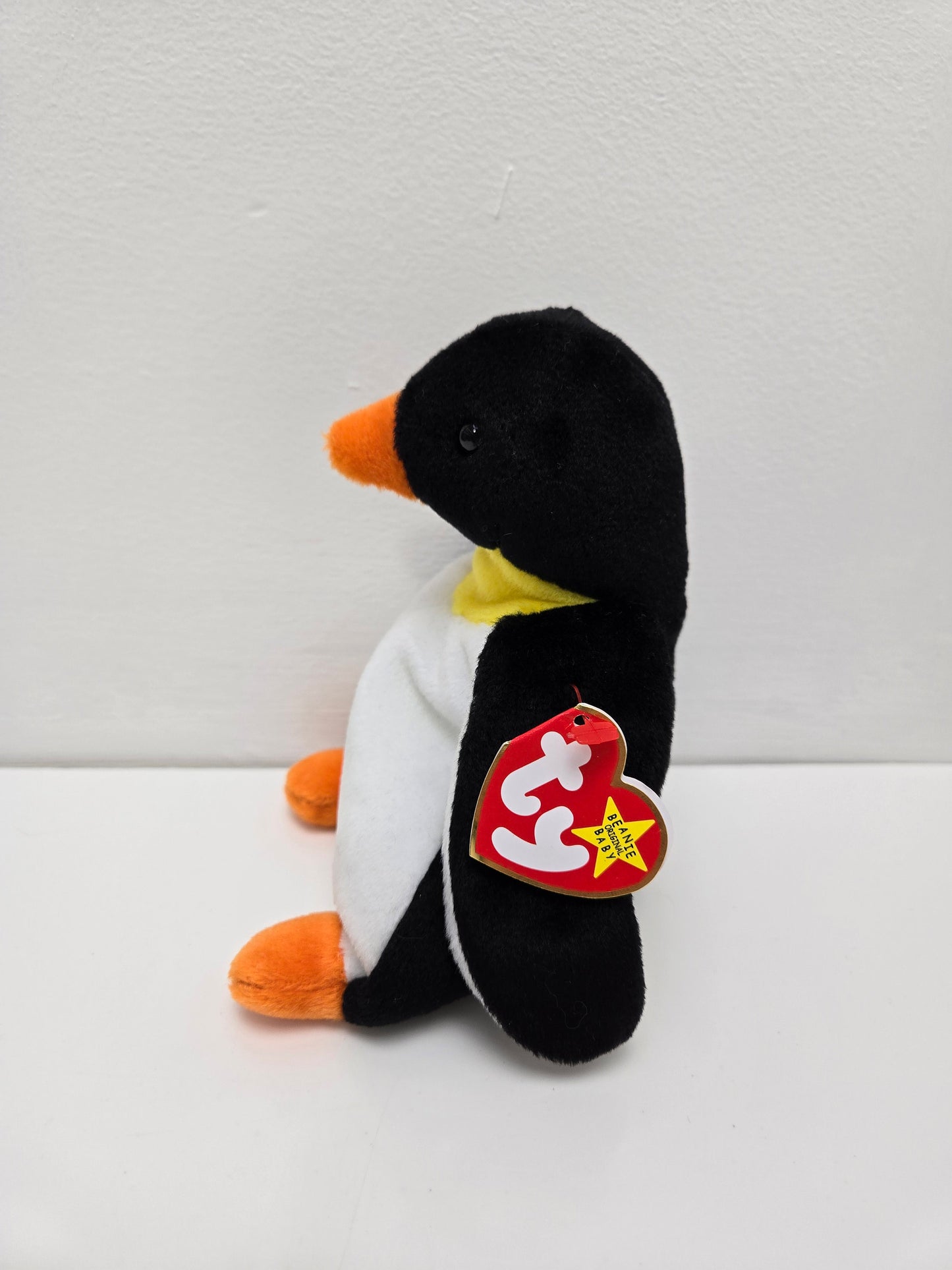 Ty Beanie Baby “Waddle” the Penguin Handmade in Indonesia with Canadian Tush Tag! (9 inch)