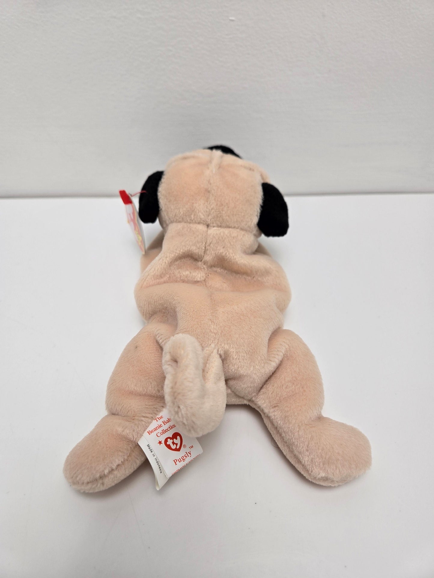 Ty Beanie Baby “Pugsly” the Pug Handmade in Indonesia with Canadian Tush Tag! (9 inch)