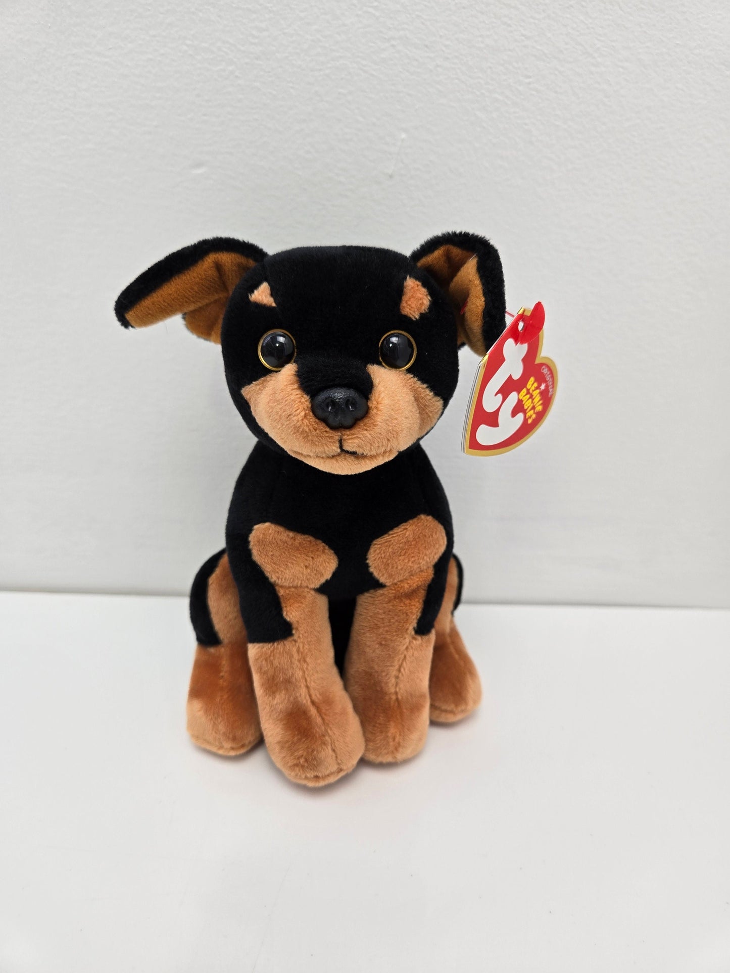 Ty Beanie Baby “Davey” the Doberman Dog - Animal Abuse Prevention Exclusive *Extremely Rare - Only 500 Worldwide* (7 inch)