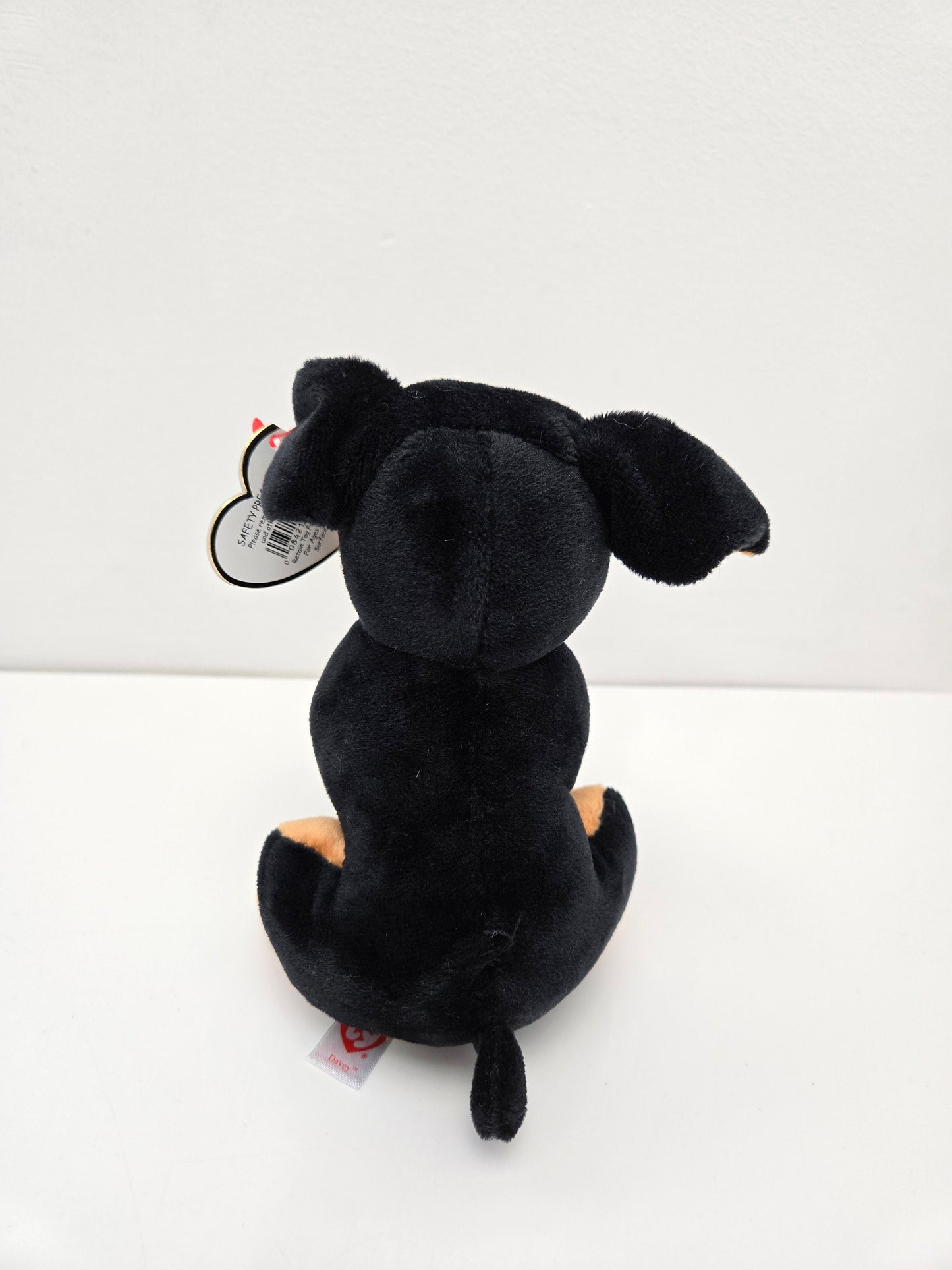 Ty Beanie Baby “Davey” the Doberman Dog - Animal Abuse Prevention Exclusive *Extremely Rare - Only 500 Worldwide* (7 inch)