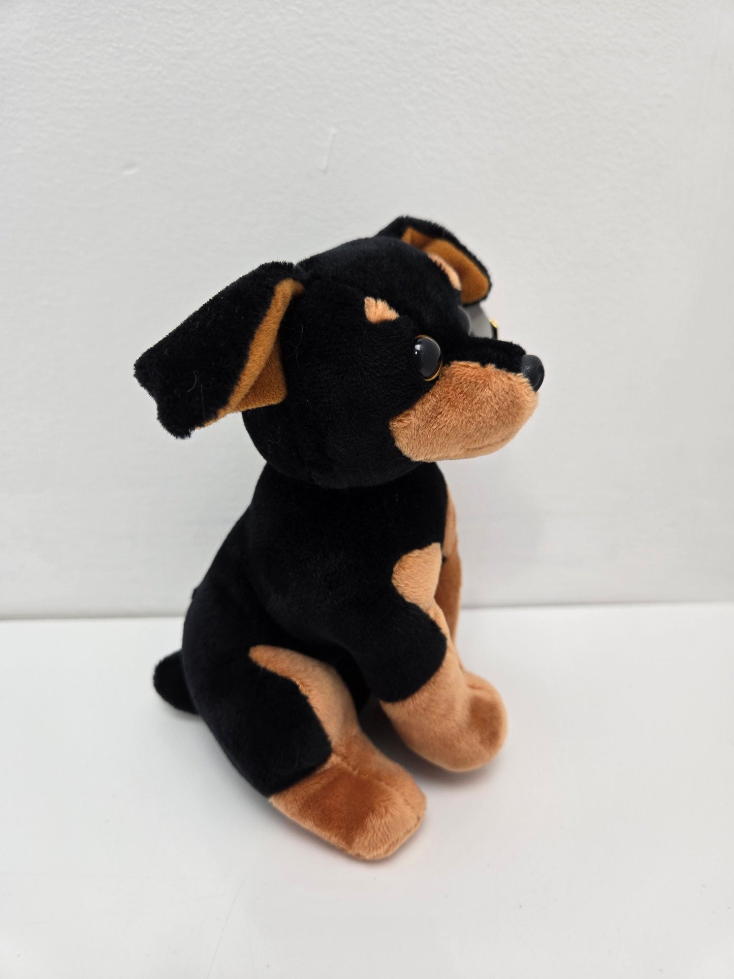 Ty Beanie Baby “Davey” the Doberman Dog - Animal Abuse Prevention Exclusive *Extremely Rare - Only 500 Worldwide* (7 inch)