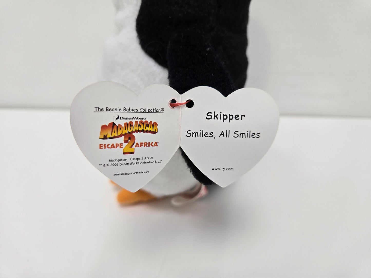 Ty Beanie Baby “Skipper” the Penguin - Madagascar Movie Beanie! *Rare* (6 inch)