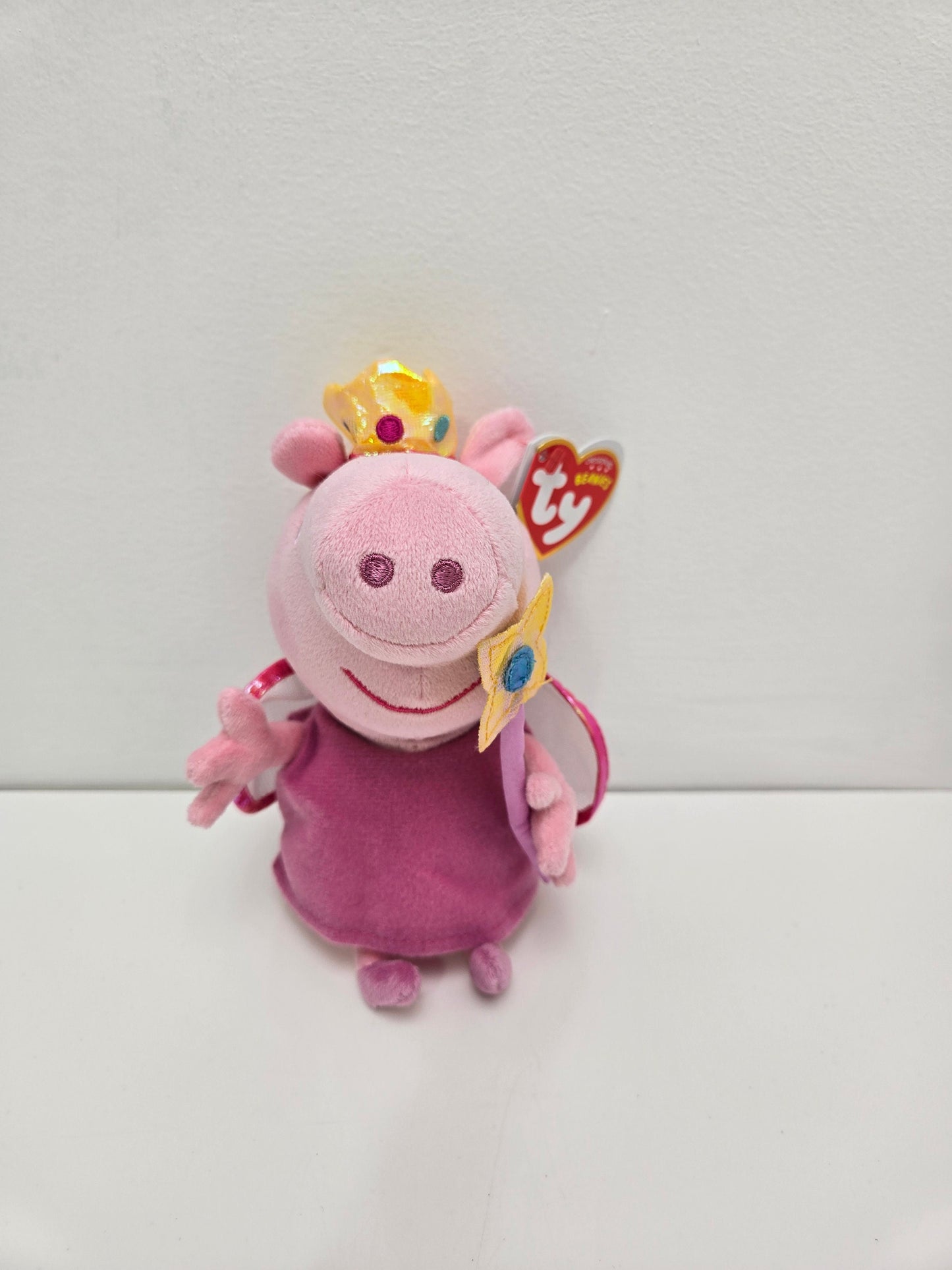 Ty Beanie Baby “Princess Peppa” - Children’s TV Show Peppa Pig (7 inch)