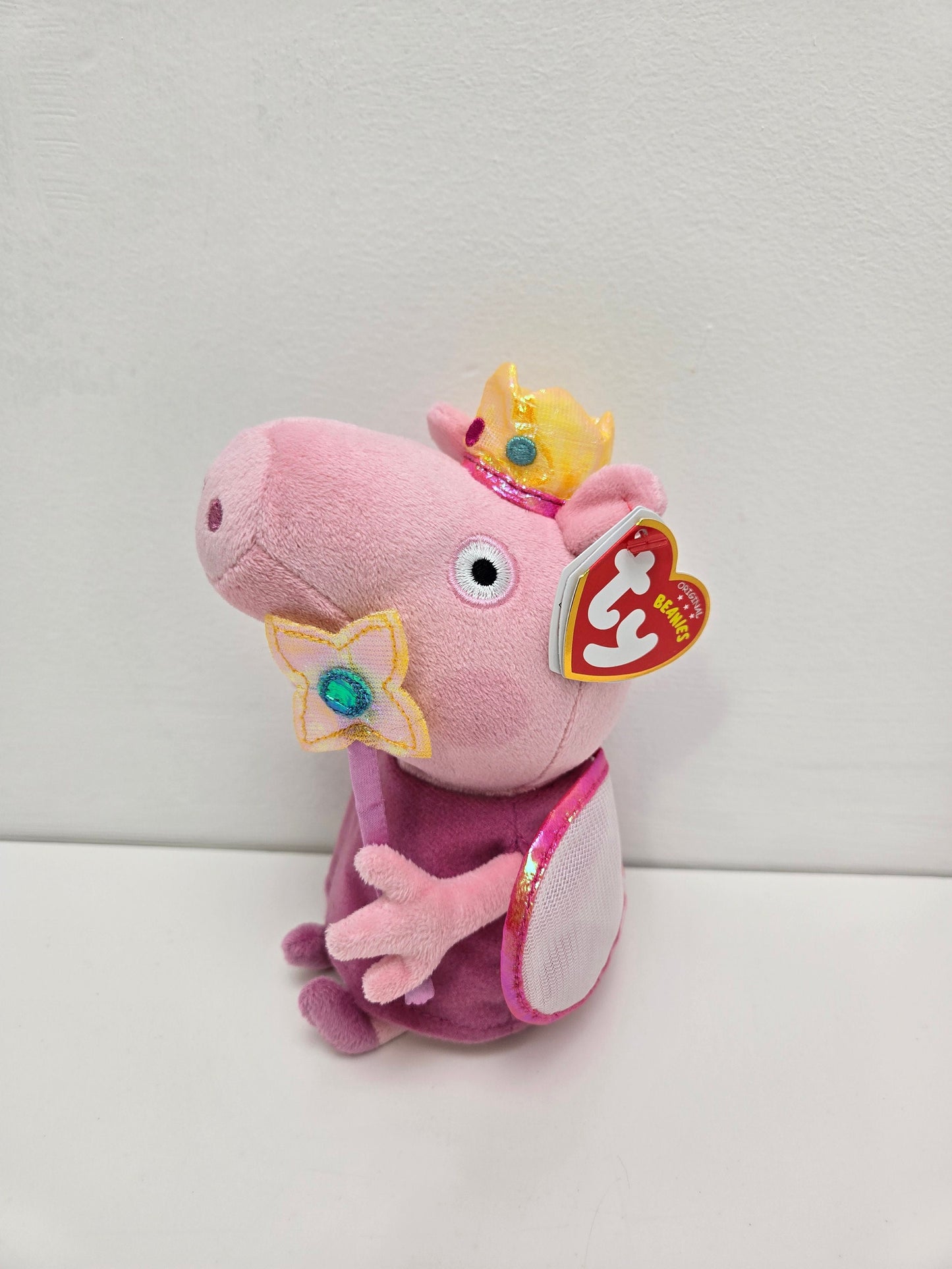 Ty Beanie Baby “Princess Peppa” - Children’s TV Show Peppa Pig (7 inch)